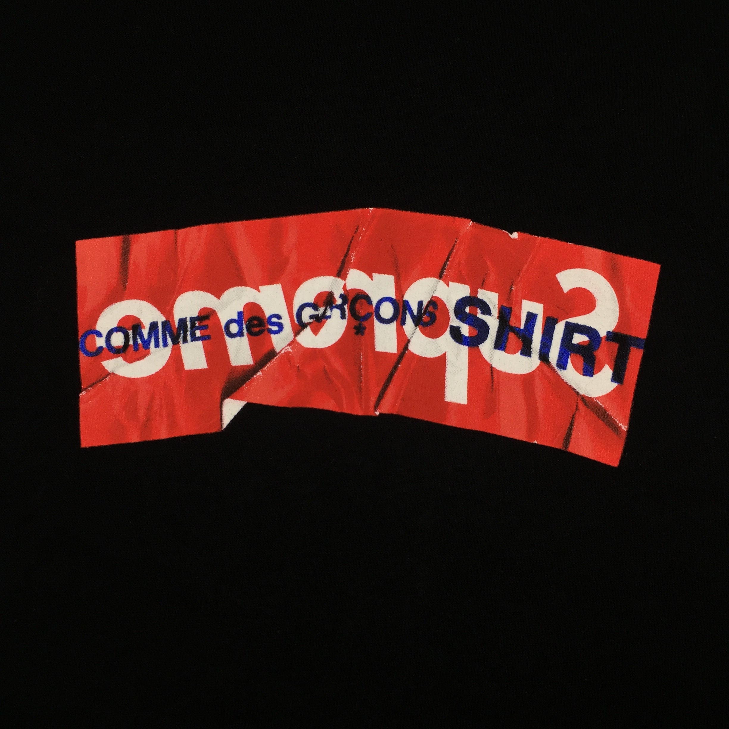 2017 Supreme x CDG Black Box Logo Tee