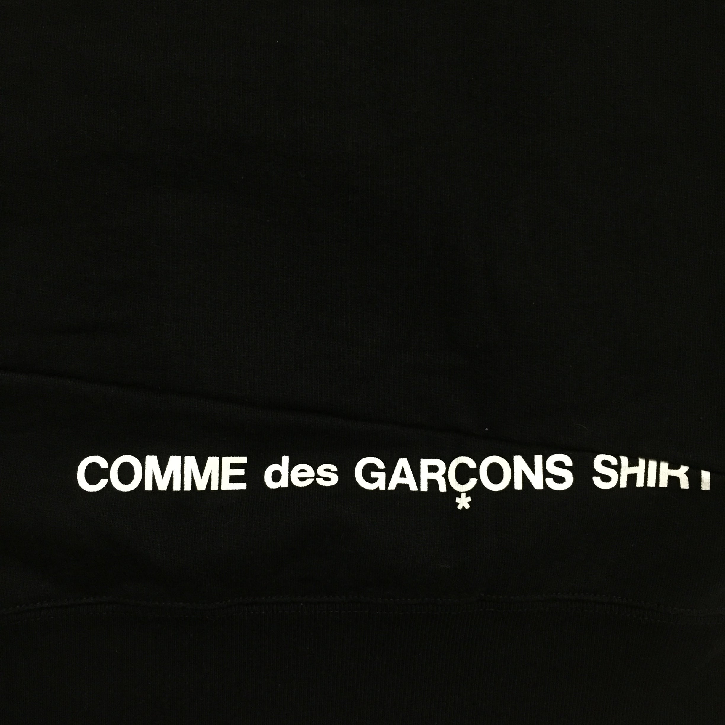2018 Supreme x CDG Black Split Box Logo Hoodie