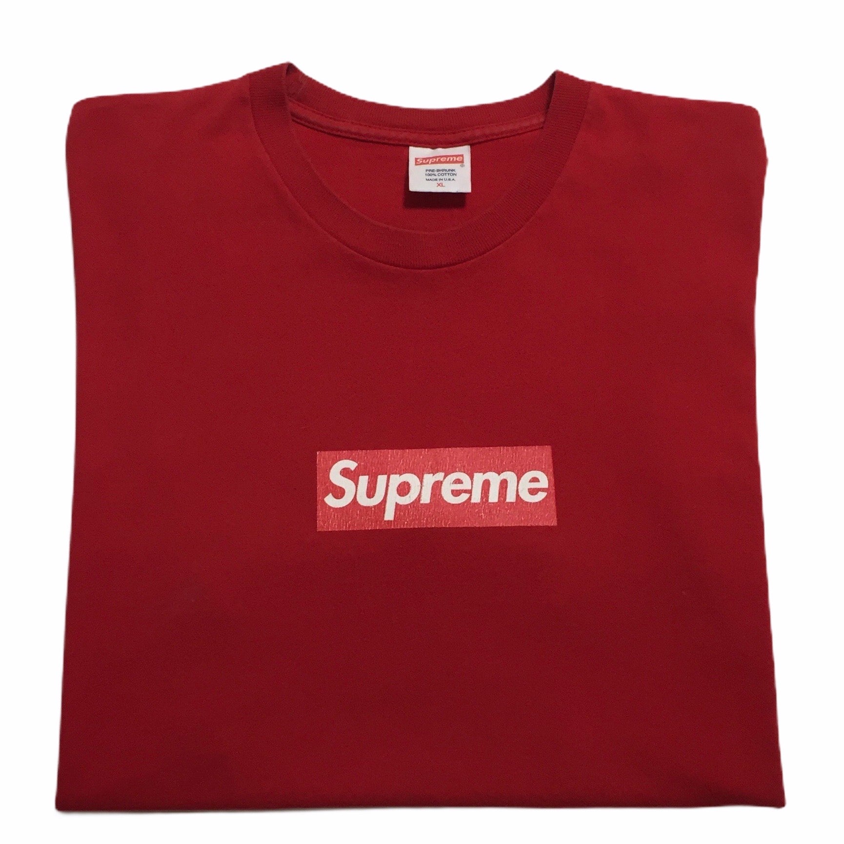 Supreme box logo tee on sale red