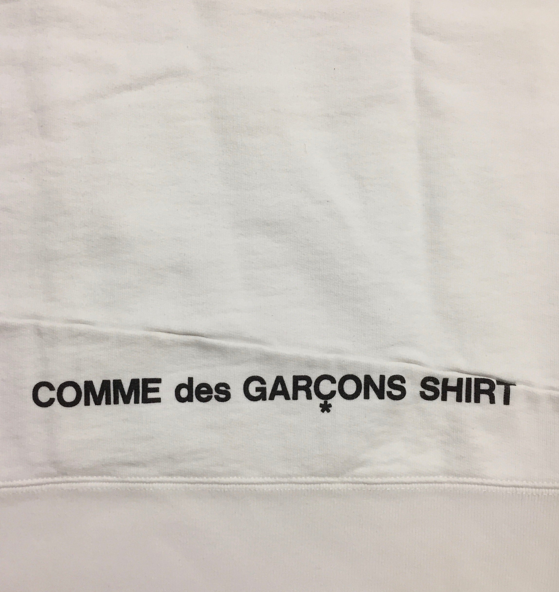 2018 Supreme x CDG White Split Box Logo Hoodie