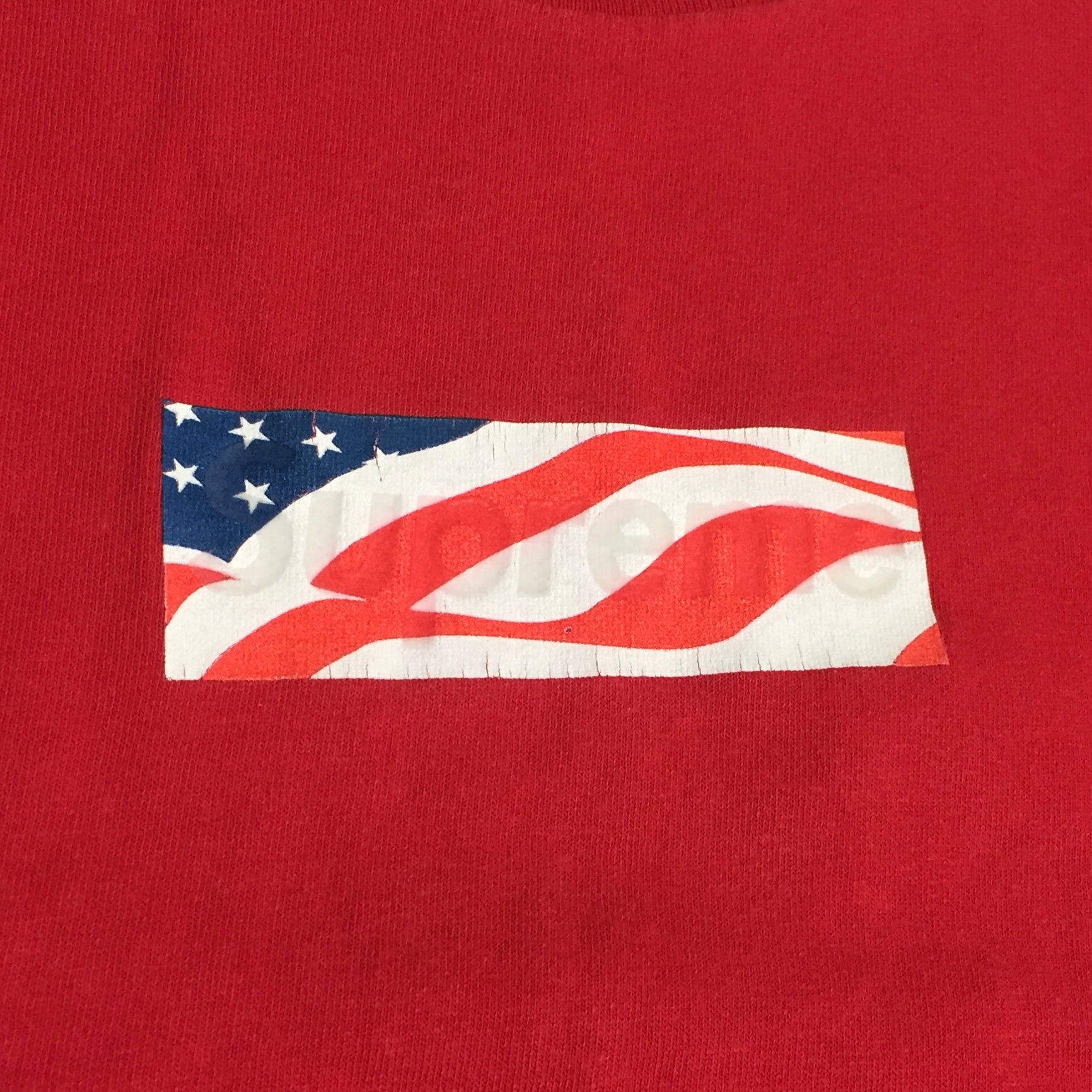 2002 Supreme 9/11 Red Box Logo Tee