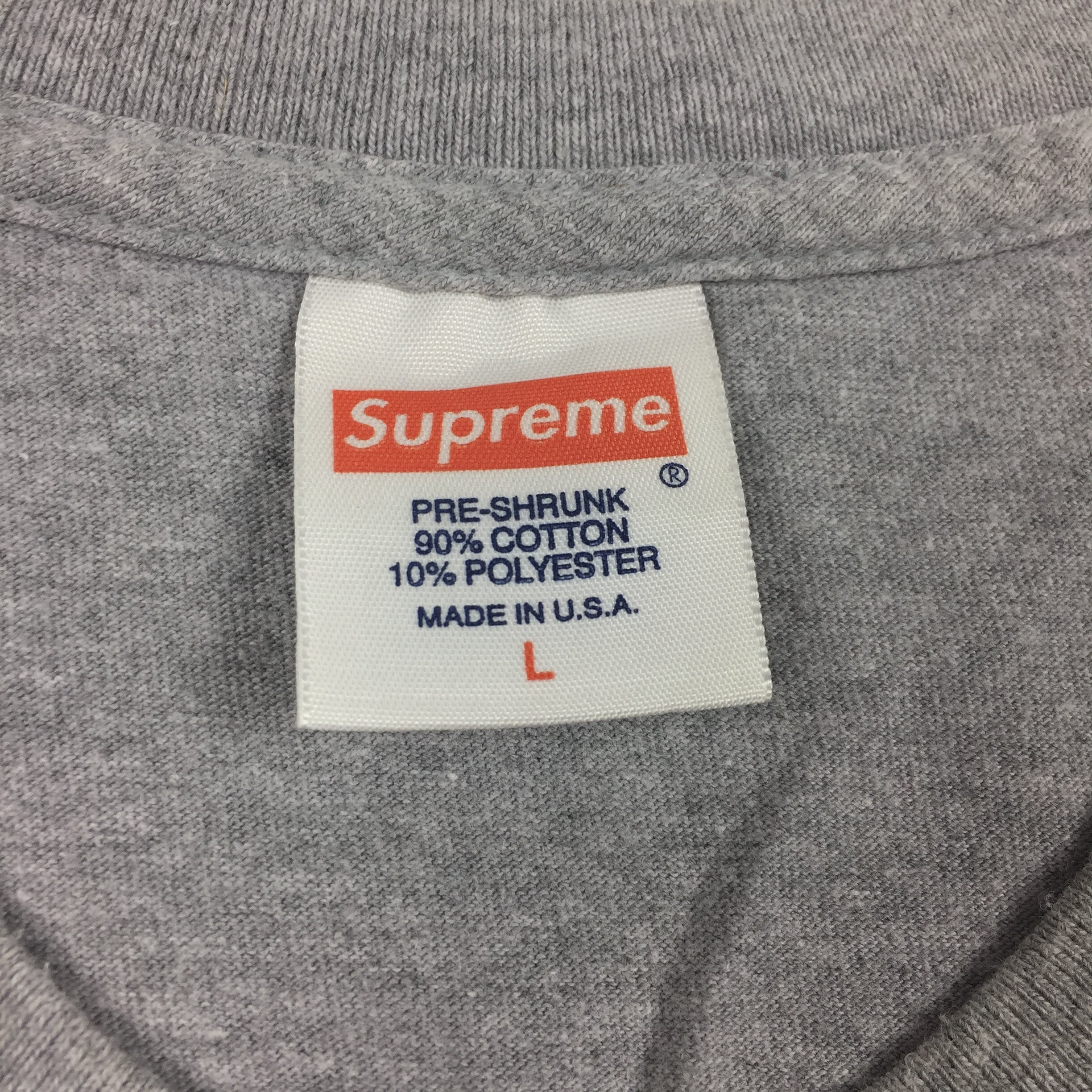 2013 Supreme Grey Bling Box Logo Tee