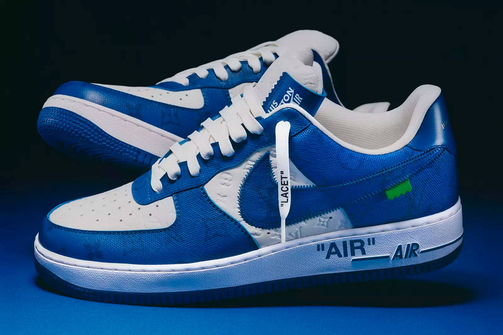 LOUIS VUITTON x NIKE AIR FORCE 1 BLUE