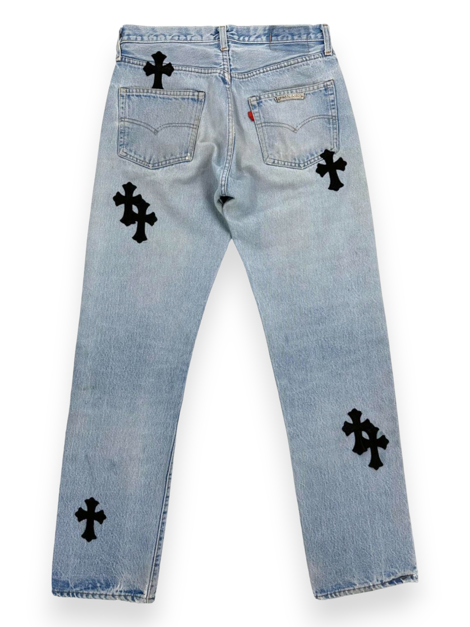 Chrome Hearts Blue Cross Patch Levi’s Denim Jeans