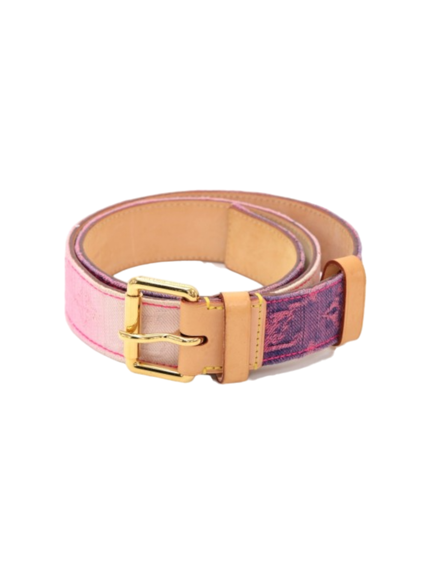 Louis Vuitton Pink Monogram Denim Belt