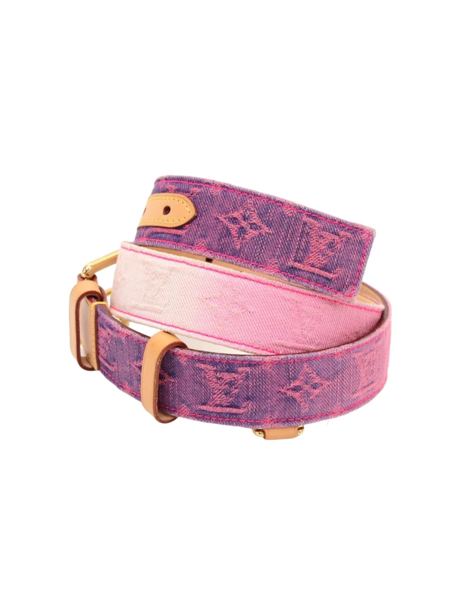 Louis Vuitton Pink Monogram Denim Belt