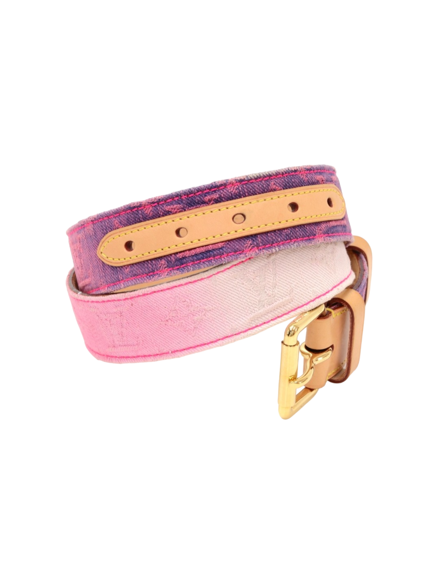 Louis Vuitton Pink Monogram Denim Belt