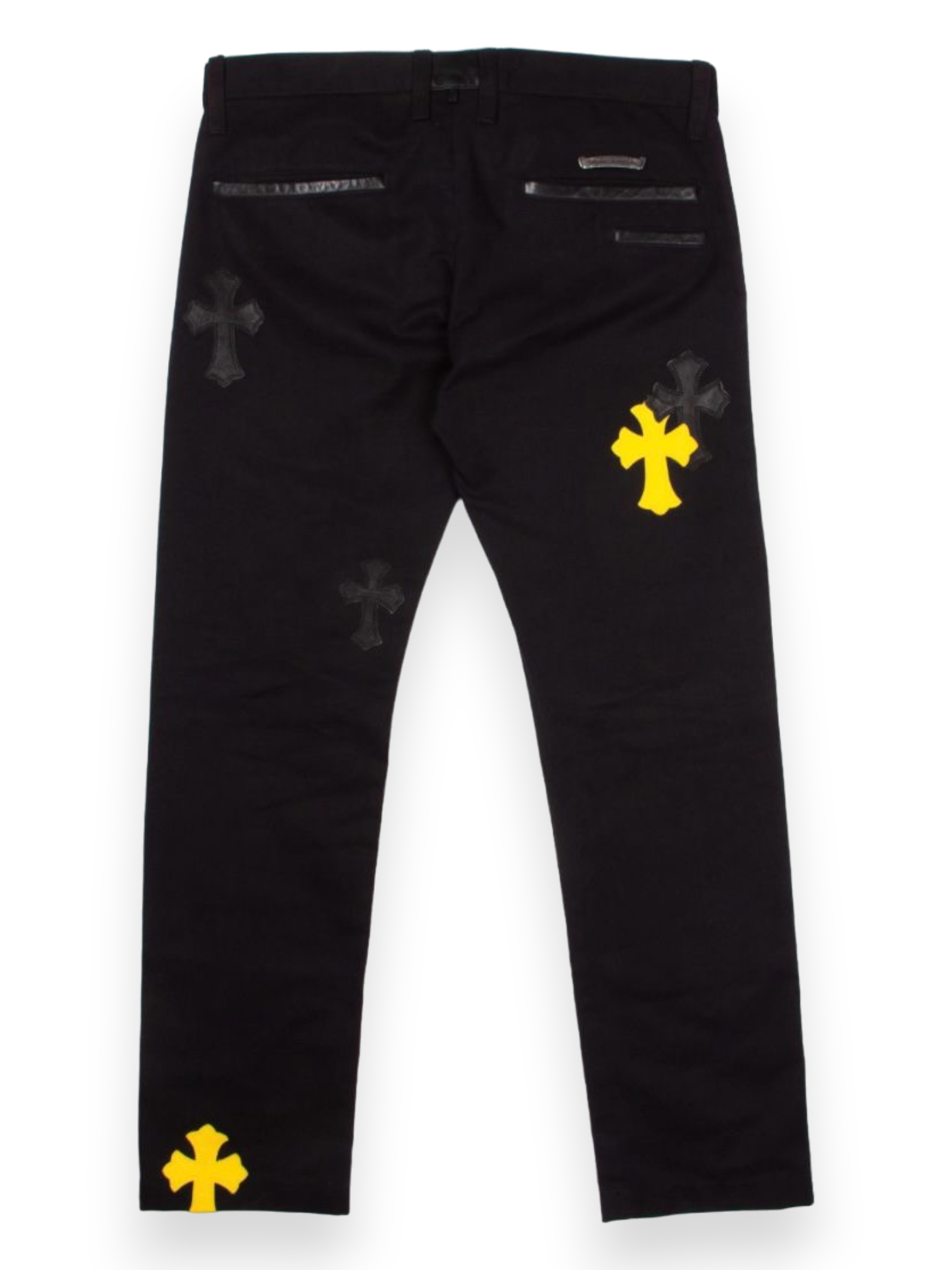 Chrome Hearts 1/1 Yellow Cross Patch Black Chinos