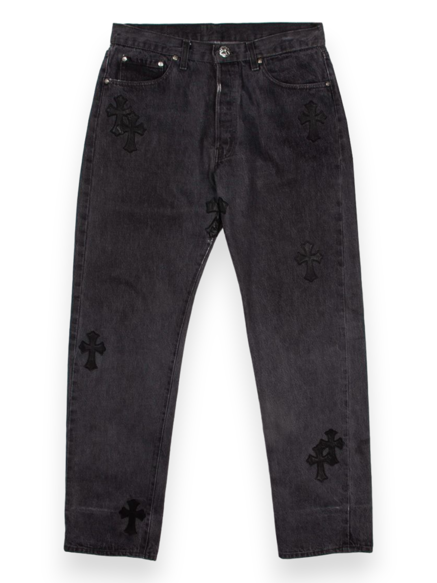Chrome Hearts Black Cross Patch Black Levi’s Denim Jeans