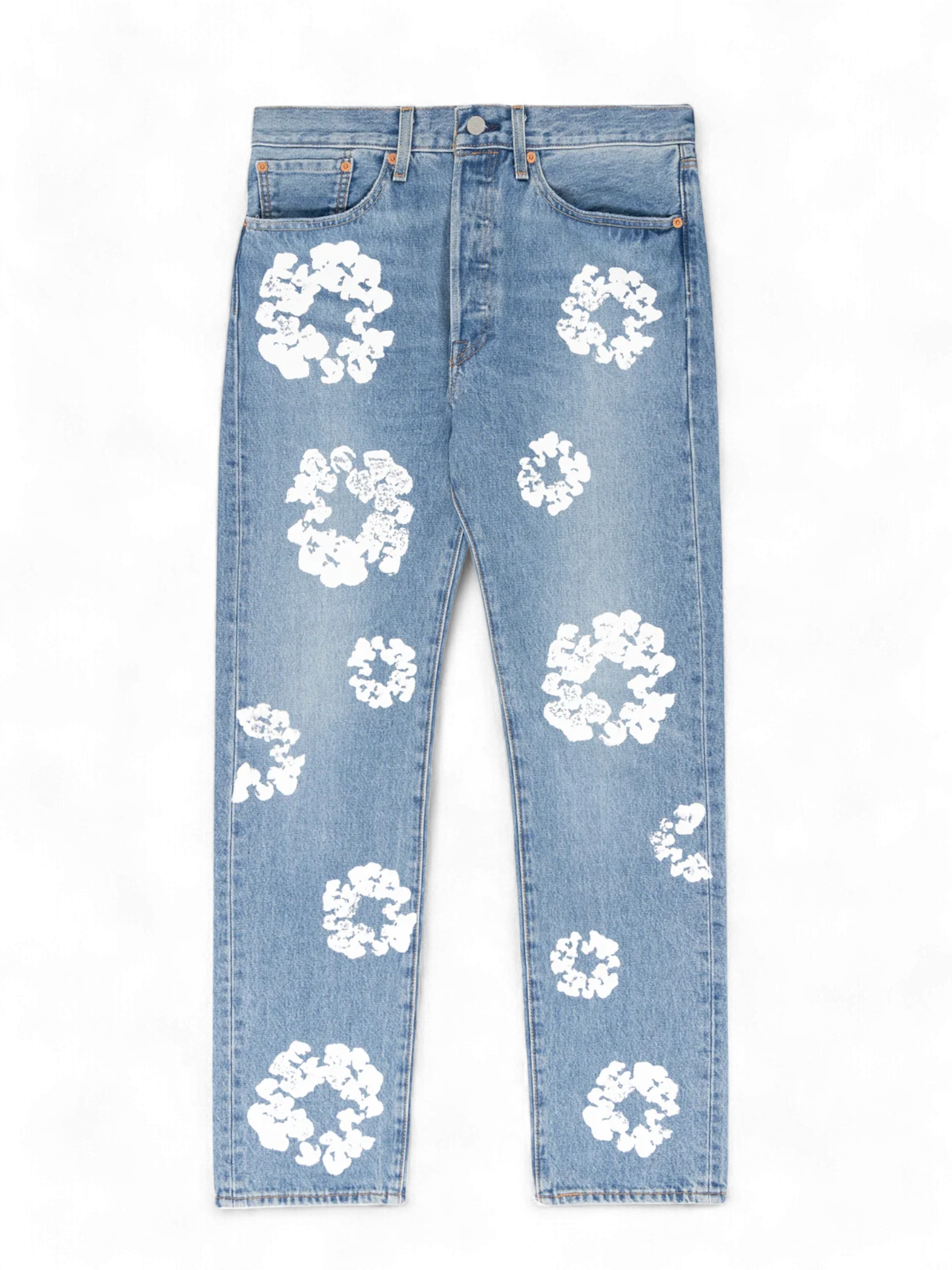 Denim Tears Blue Cotton Wreath Light Wash Levi's Jeans