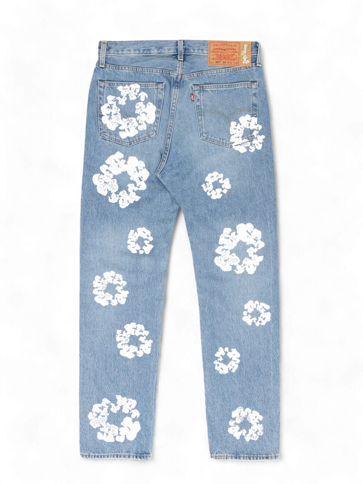 Denim Tears Blue Cotton Wreath Light Wash Levi's Jeans