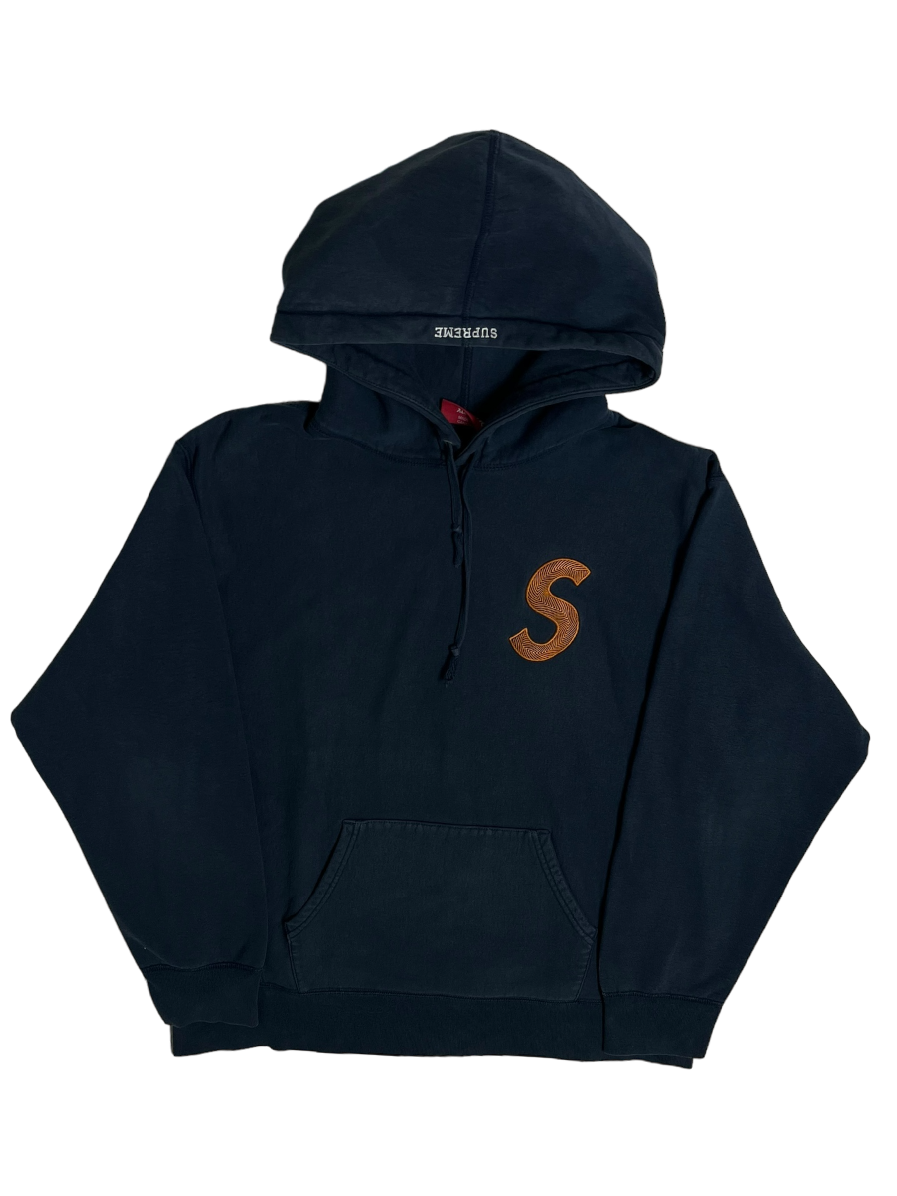 2018 Supreme Navy Orange S Logo Hoodie