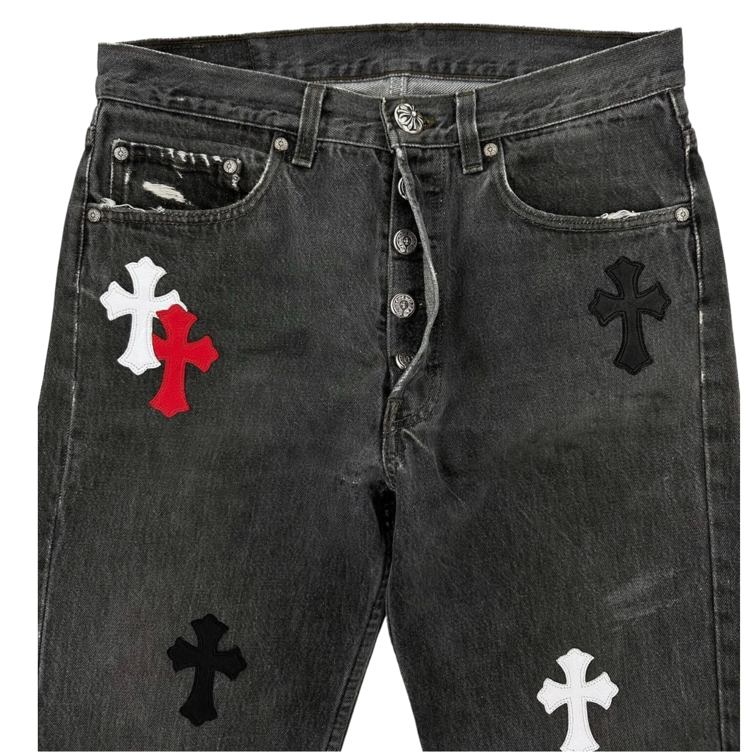 Chrome Hearts Drake Miami Exclusive Cross Patch Levi’s Denim Jeans