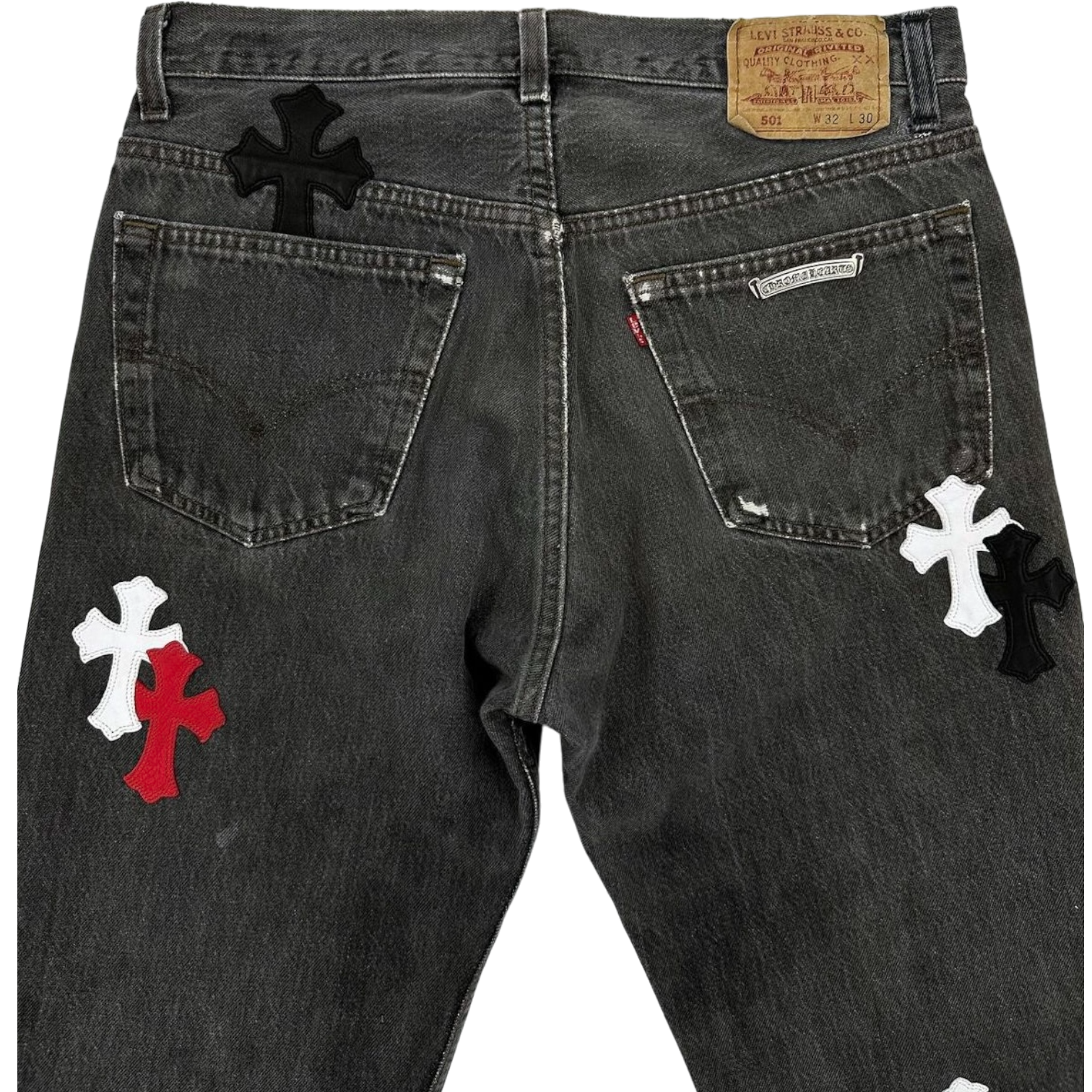 Chrome Hearts Drake Miami Exclusive Cross Patch Levi’s Denim Jeans