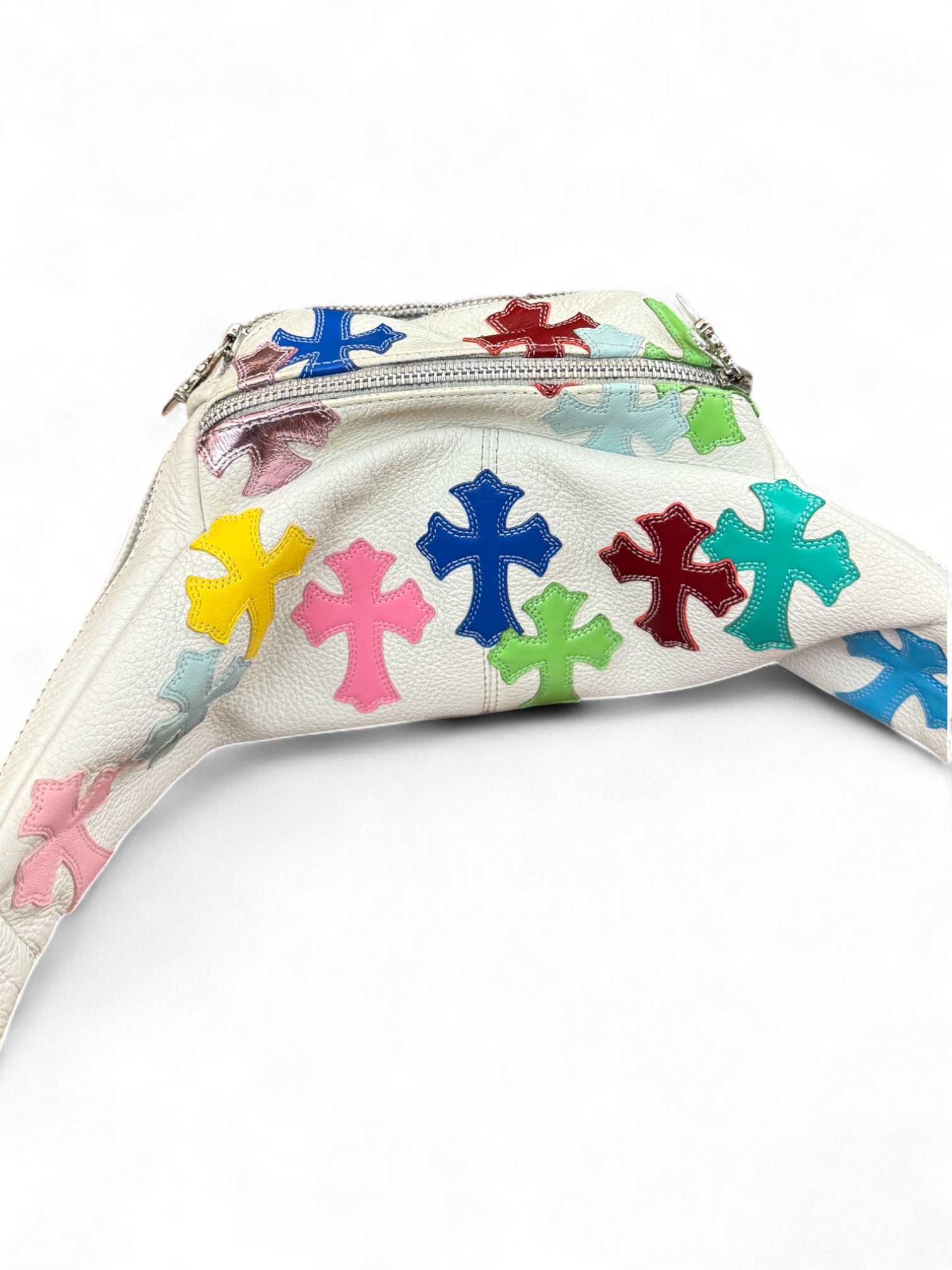 Chrome Hearts Multicolour White Leather Snat