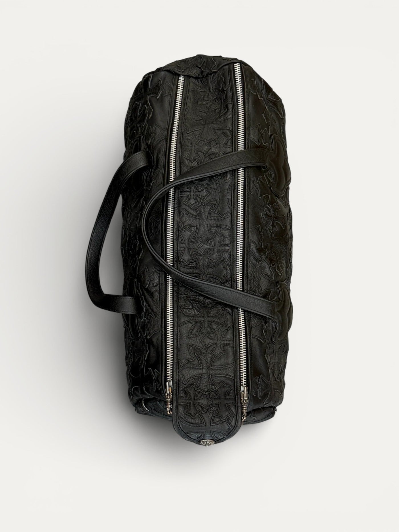 Chrome Hearts Cemetery Cross Patch Dagger Leather Duffle