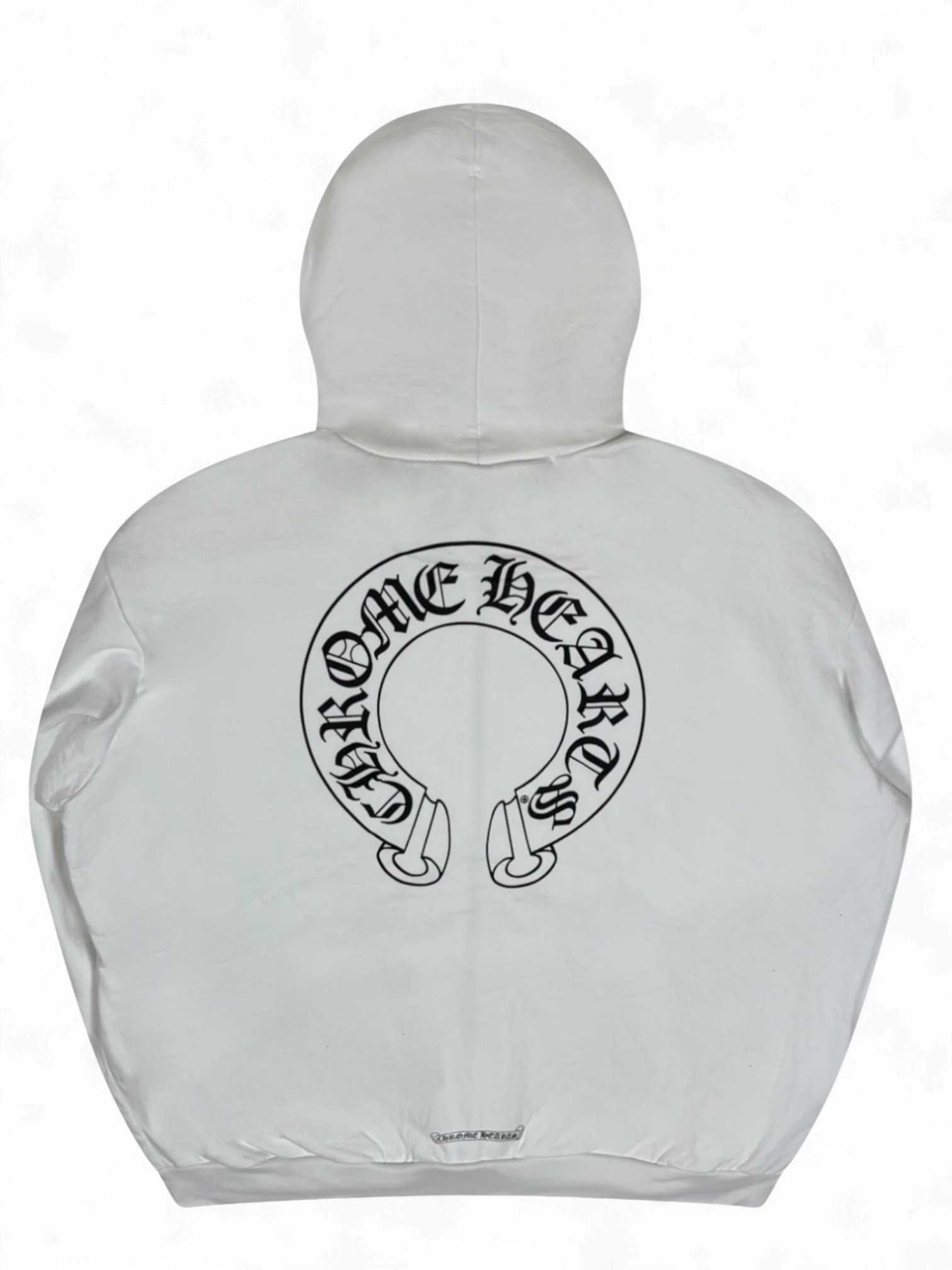 Chrome Hearts White Horseshoe Zip Up Hoodie