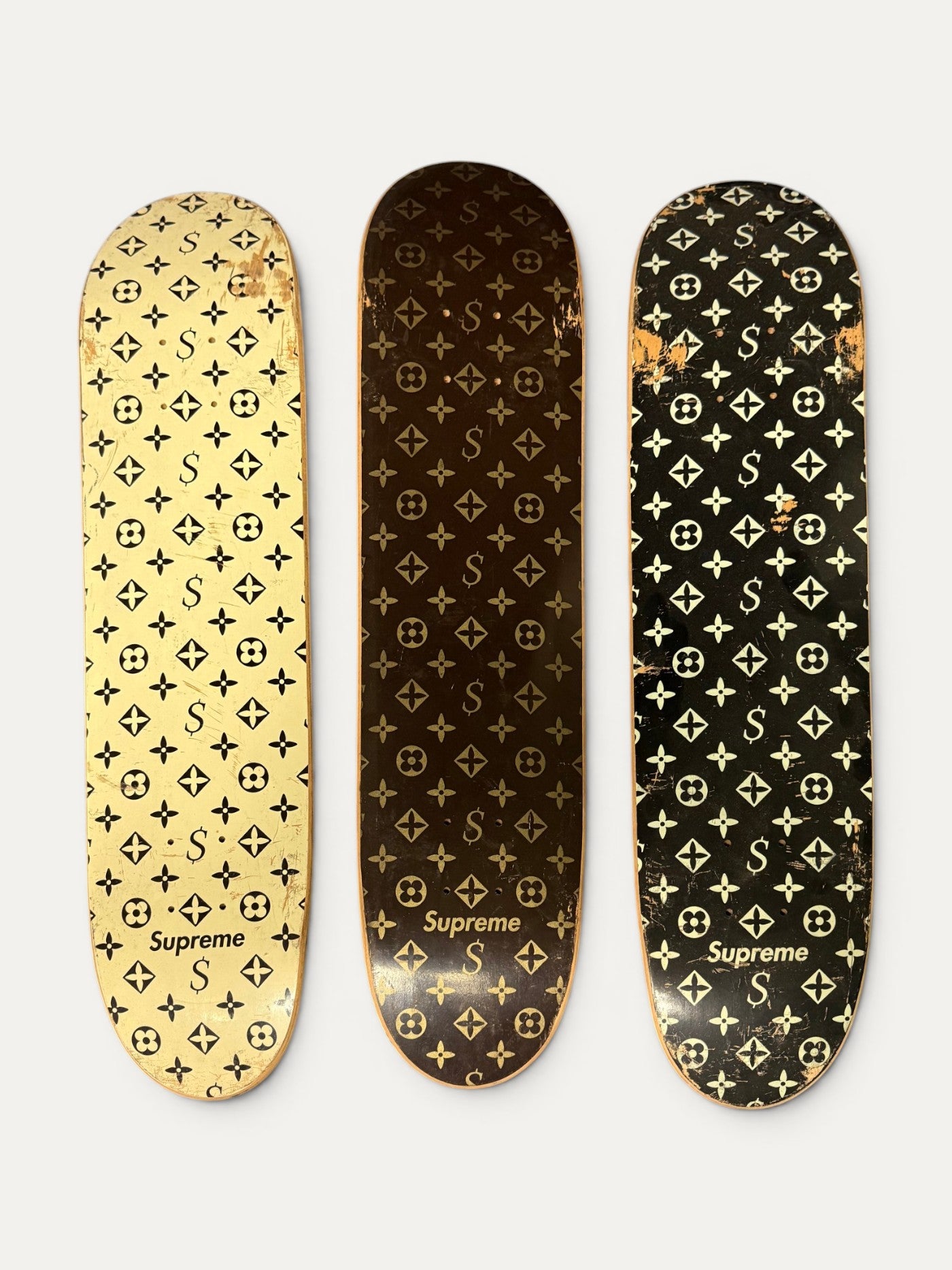 2000 Supreme LV Monogram Skate Deck Set Of 3