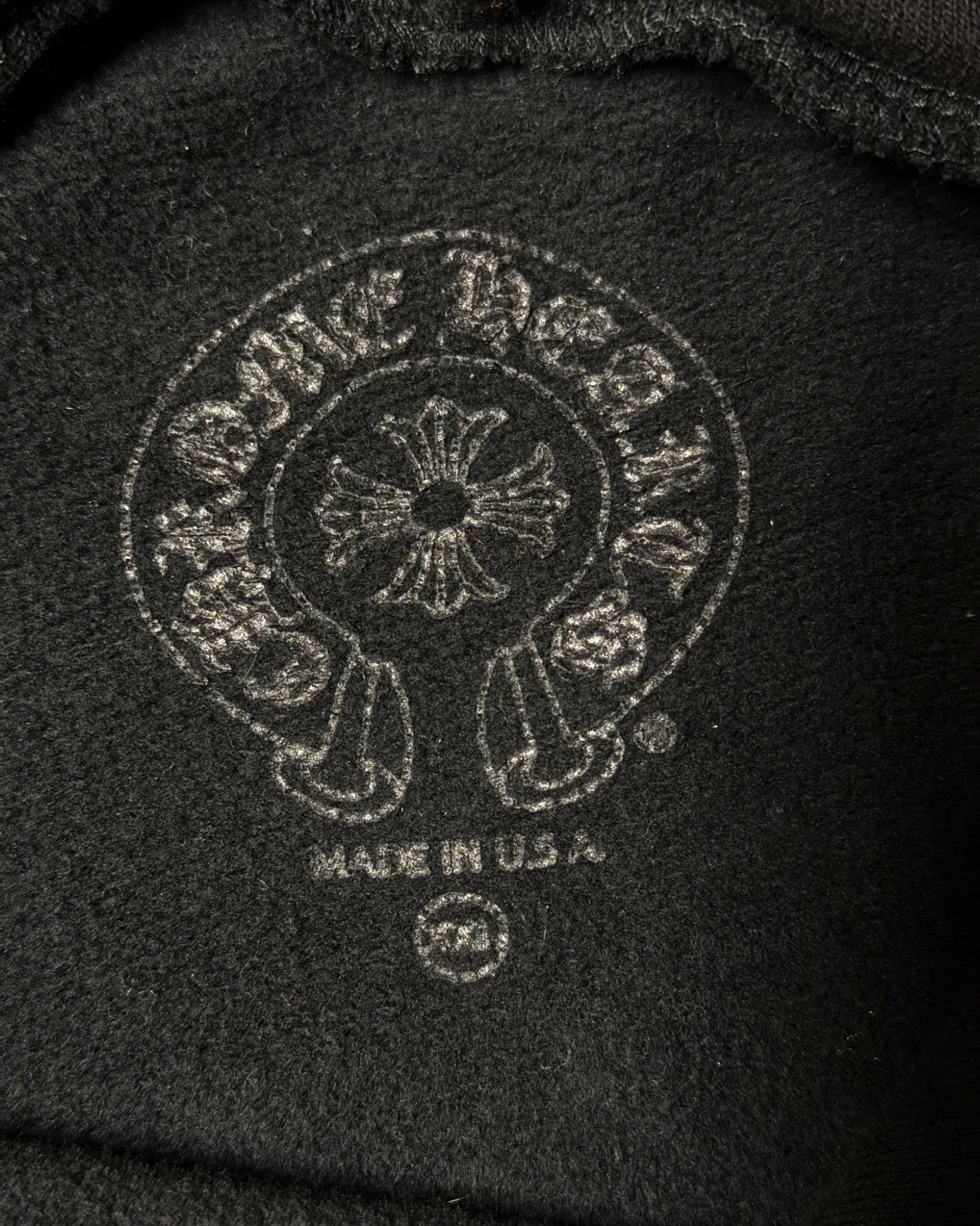 Chrome Hearts Black Scroll Logo Hoodie