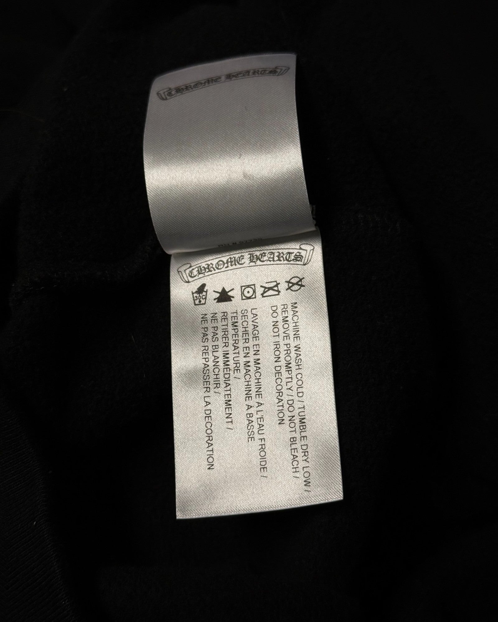 Chrome Hearts Black Scroll Logo Hoodie