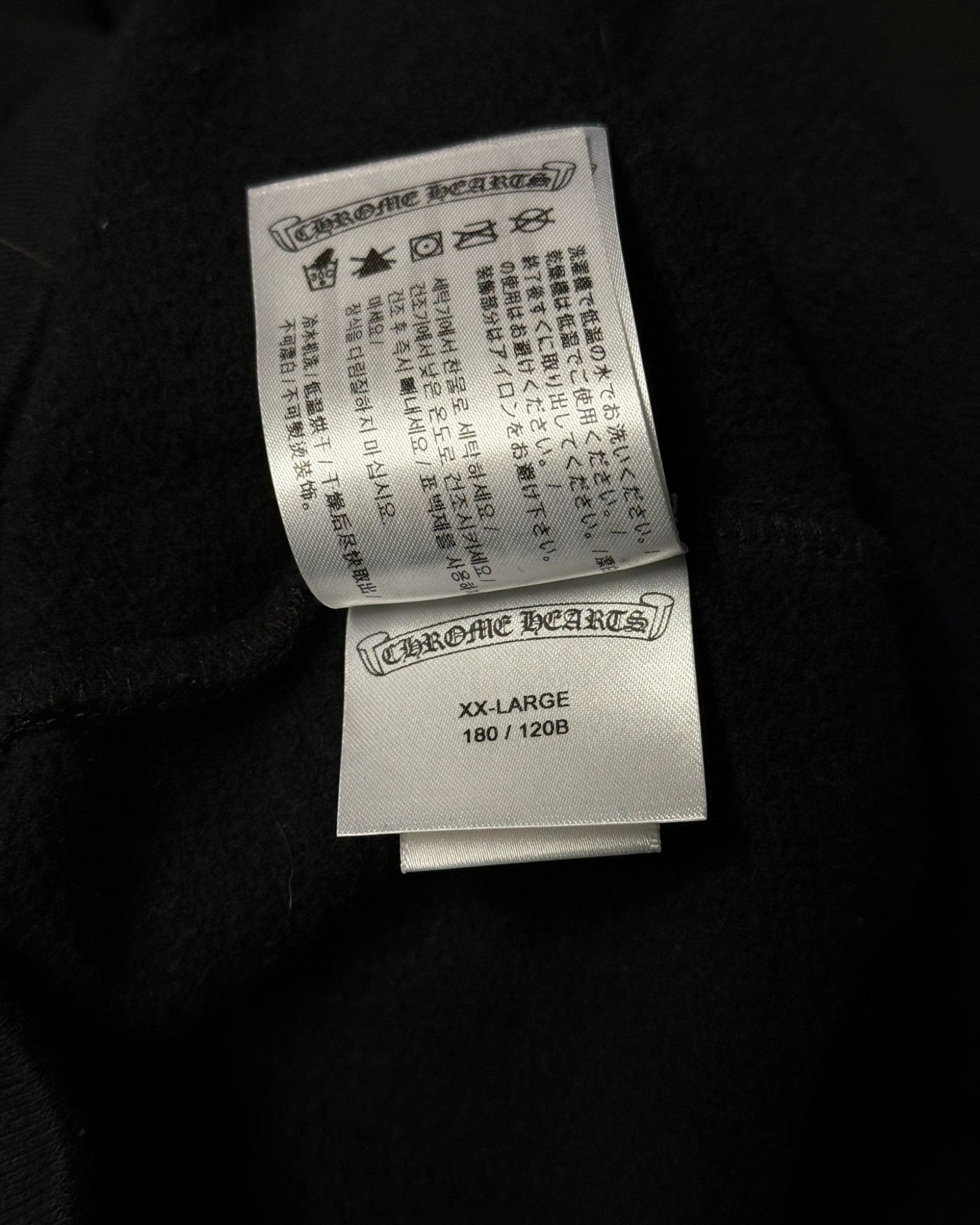 Chrome Hearts Black Scroll Logo Hoodie
