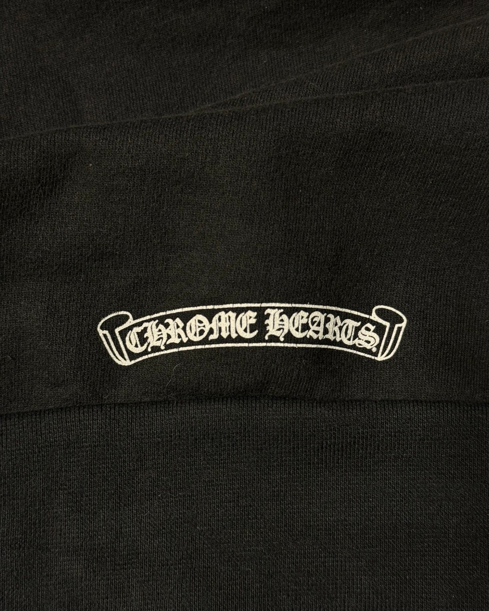 Chrome Hearts Black Scroll Logo Hoodie