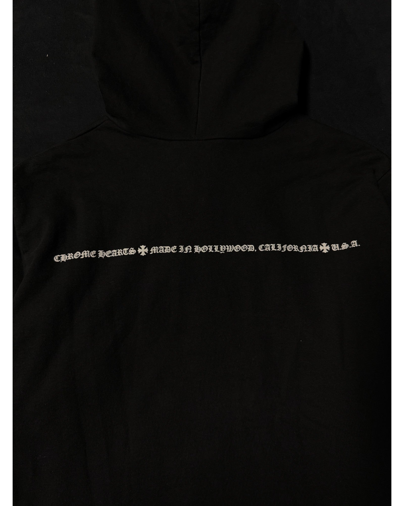 Chrome Hearts Black Scroll Logo Zip-Up Hoodie