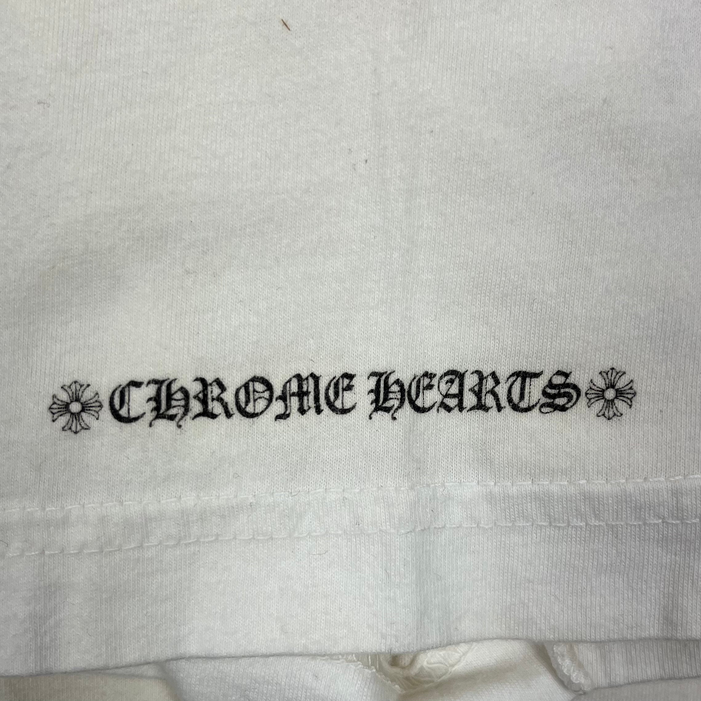Chrome Hearts White Dagger Logo Tee