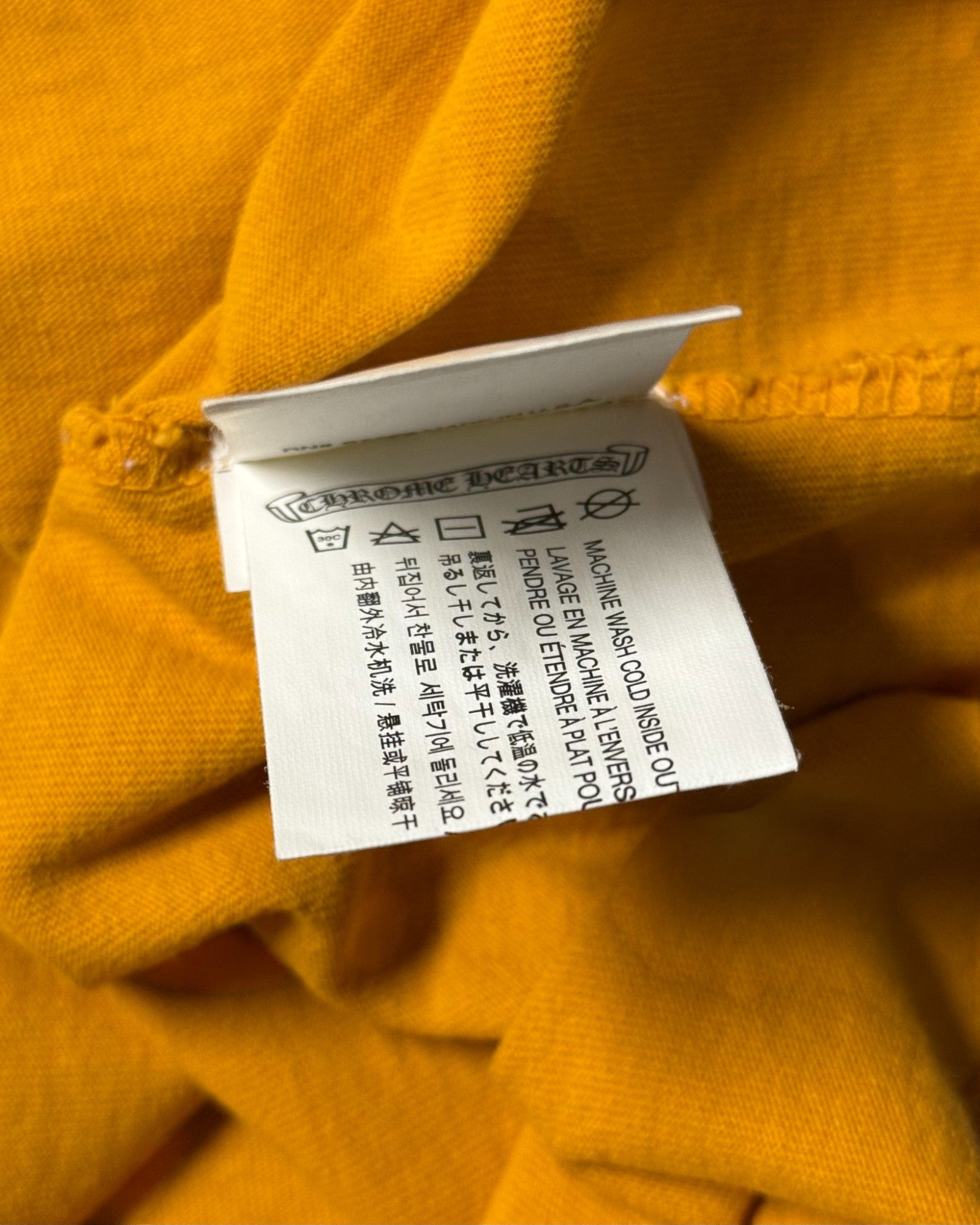Chrome Hearts Yellow Script Logo Tee