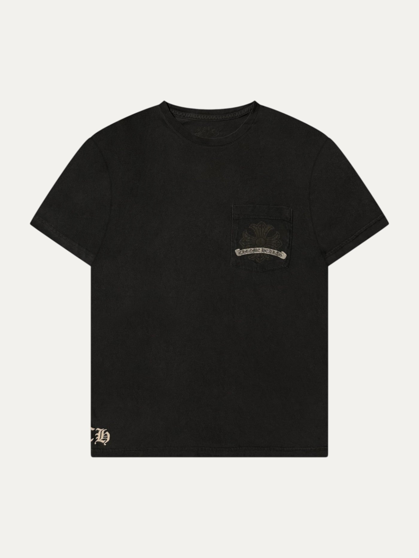Chrome Hearts Black Grey Horseshoe Logo Tee