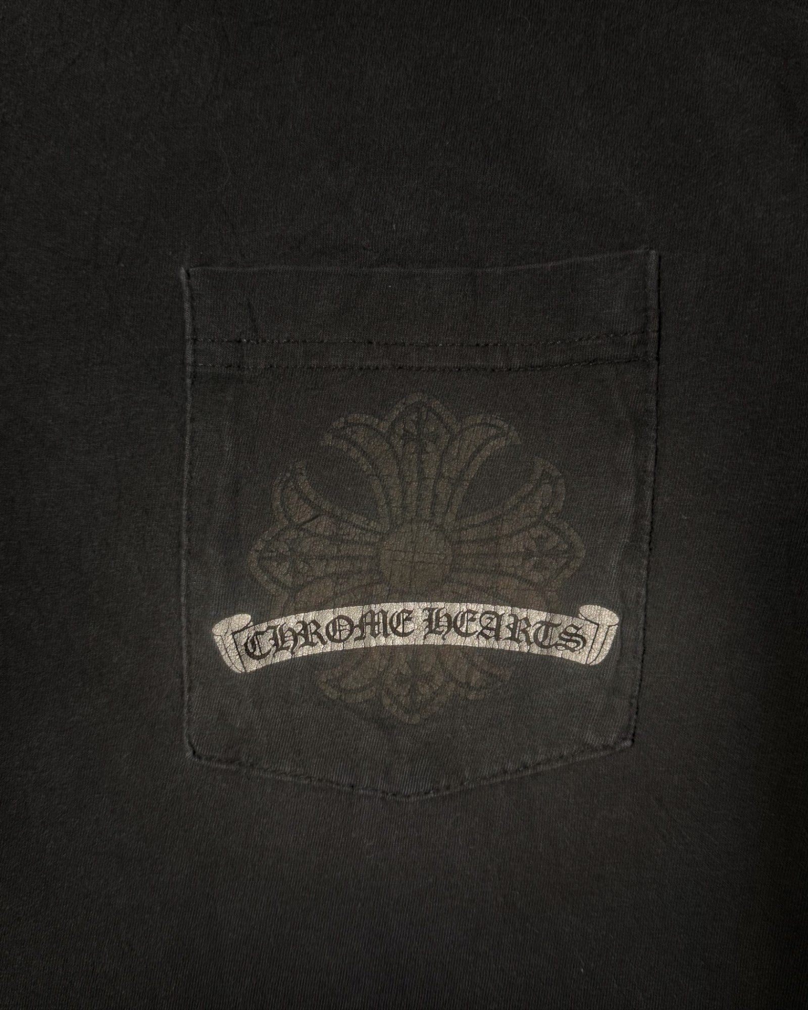 Chrome Hearts Black Grey Horseshoe Logo Tee