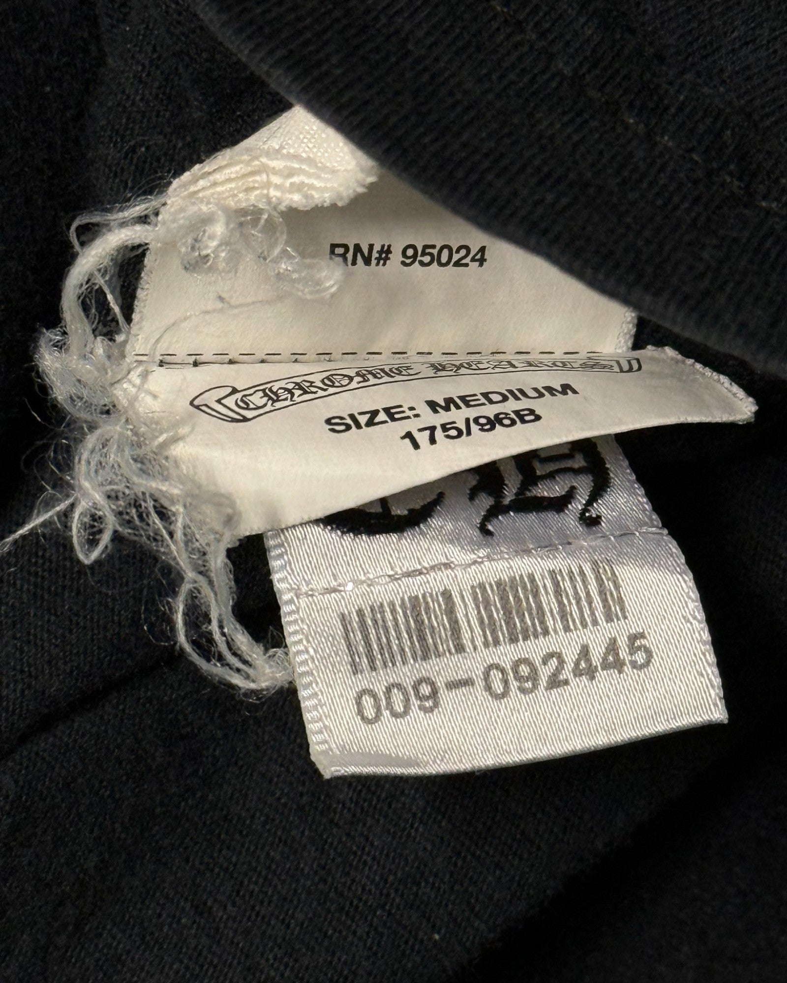 Chrome Hearts Black Grey Horseshoe Logo Tee