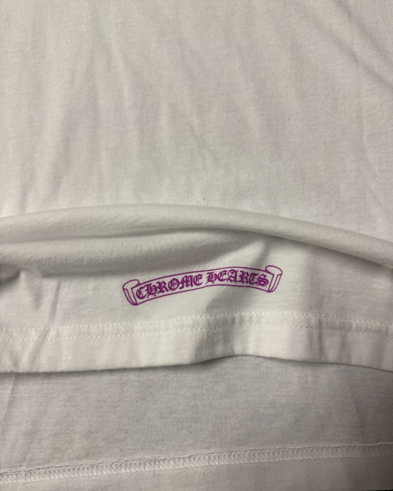 Chrome Hearts Purple White Neck Logo Longsleeve