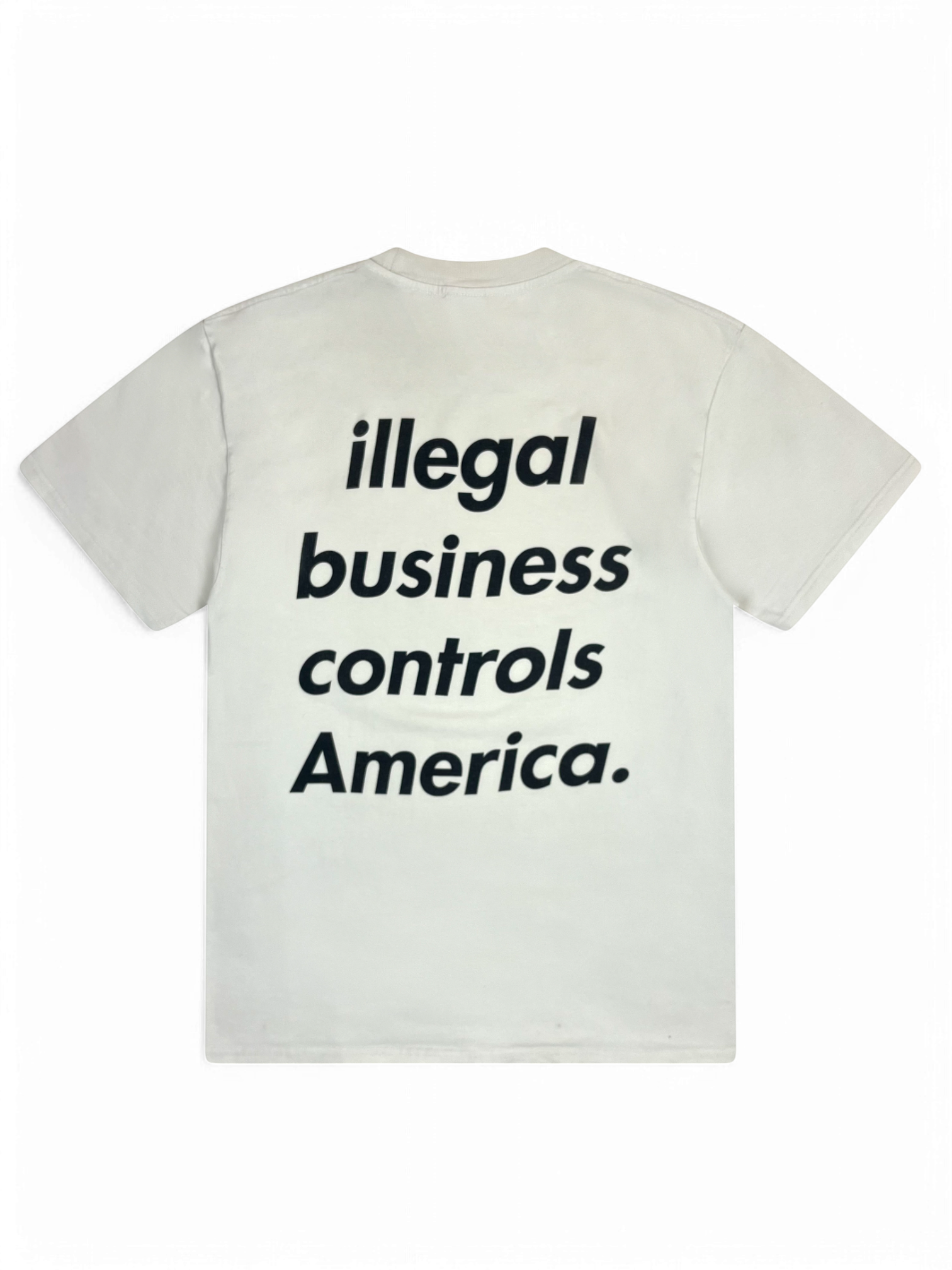2005 Supreme Illegal Business Controls America White Tee