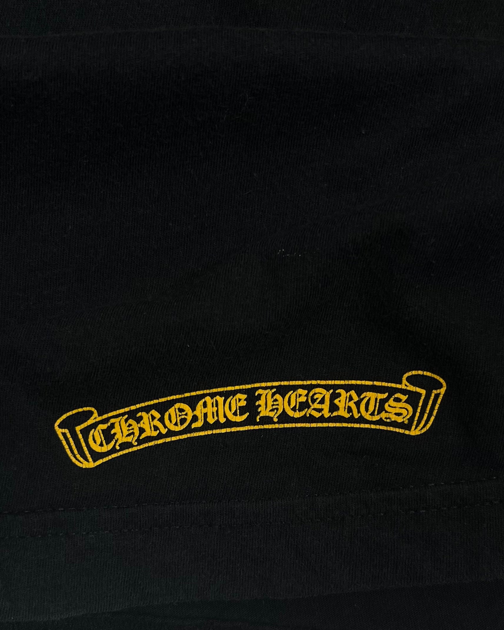 Chrome Hearts Black Yellow Dagger Tee