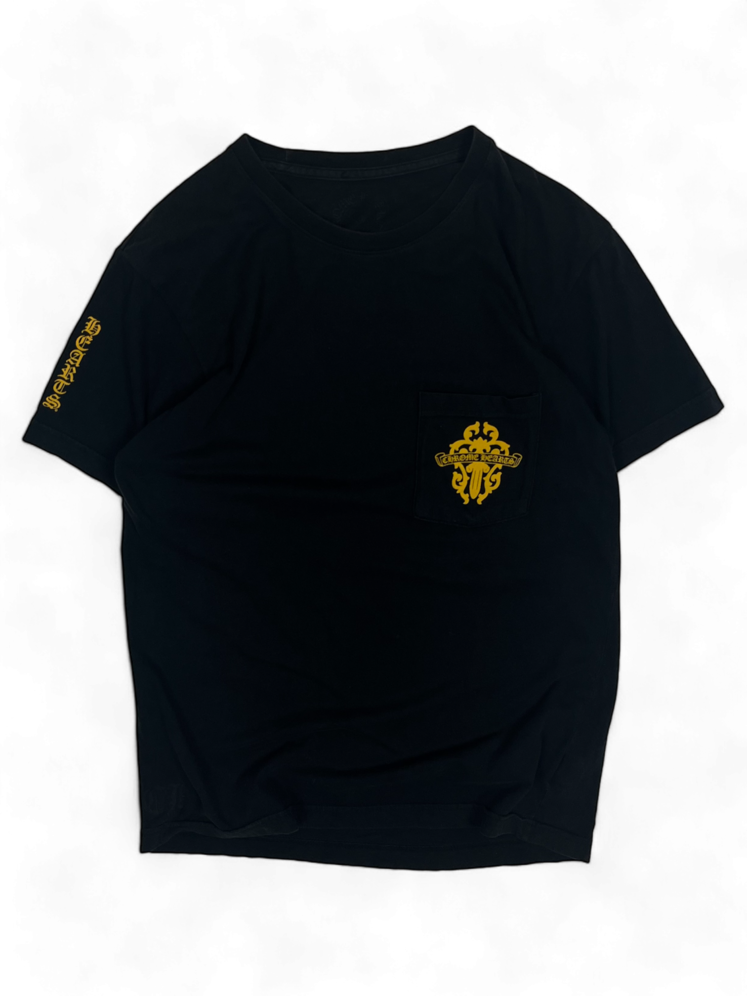 Chrome Hearts Black Yellow Dagger Tee