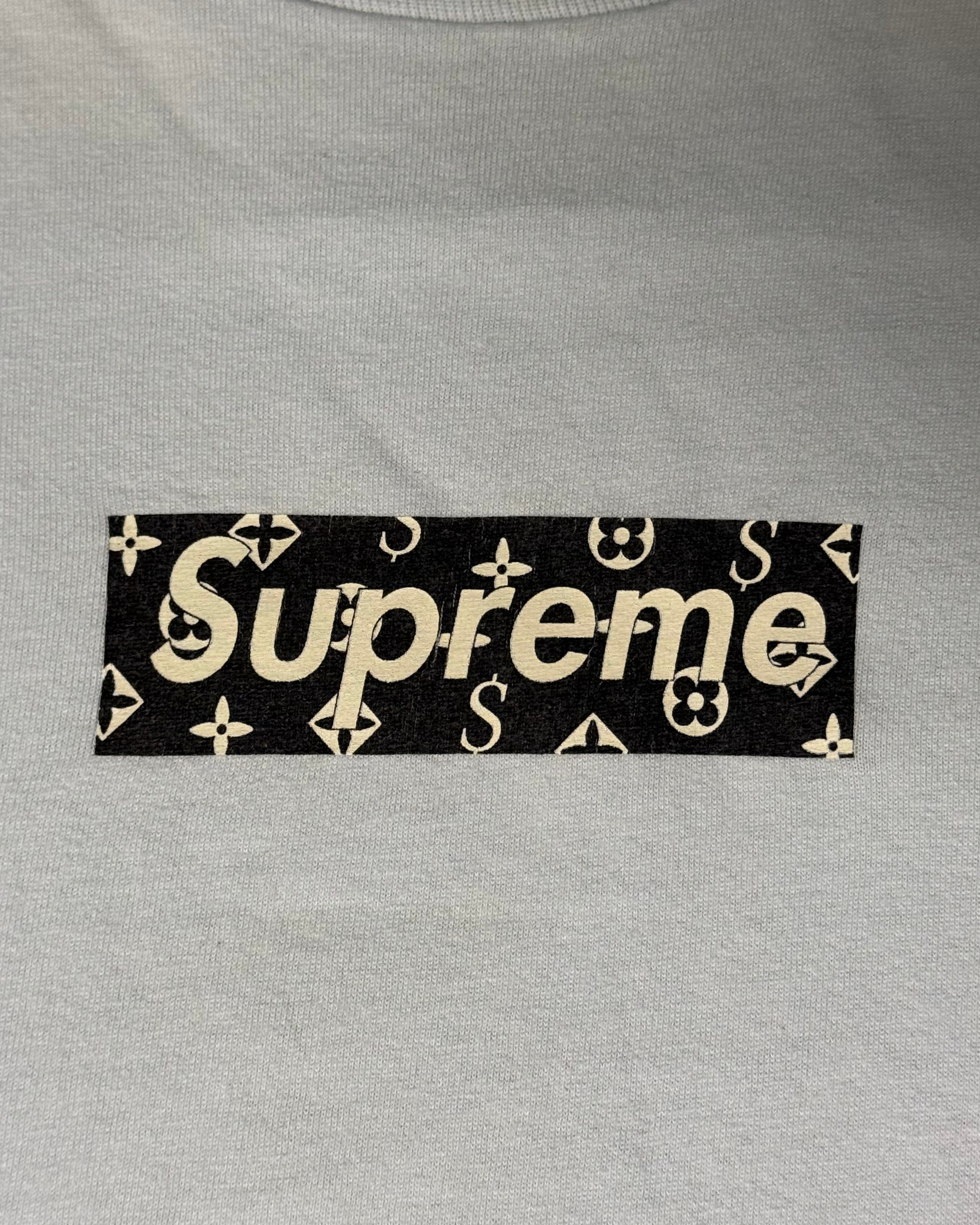 2000 Supreme LV Monogram Ice Blue Box Logo Tee