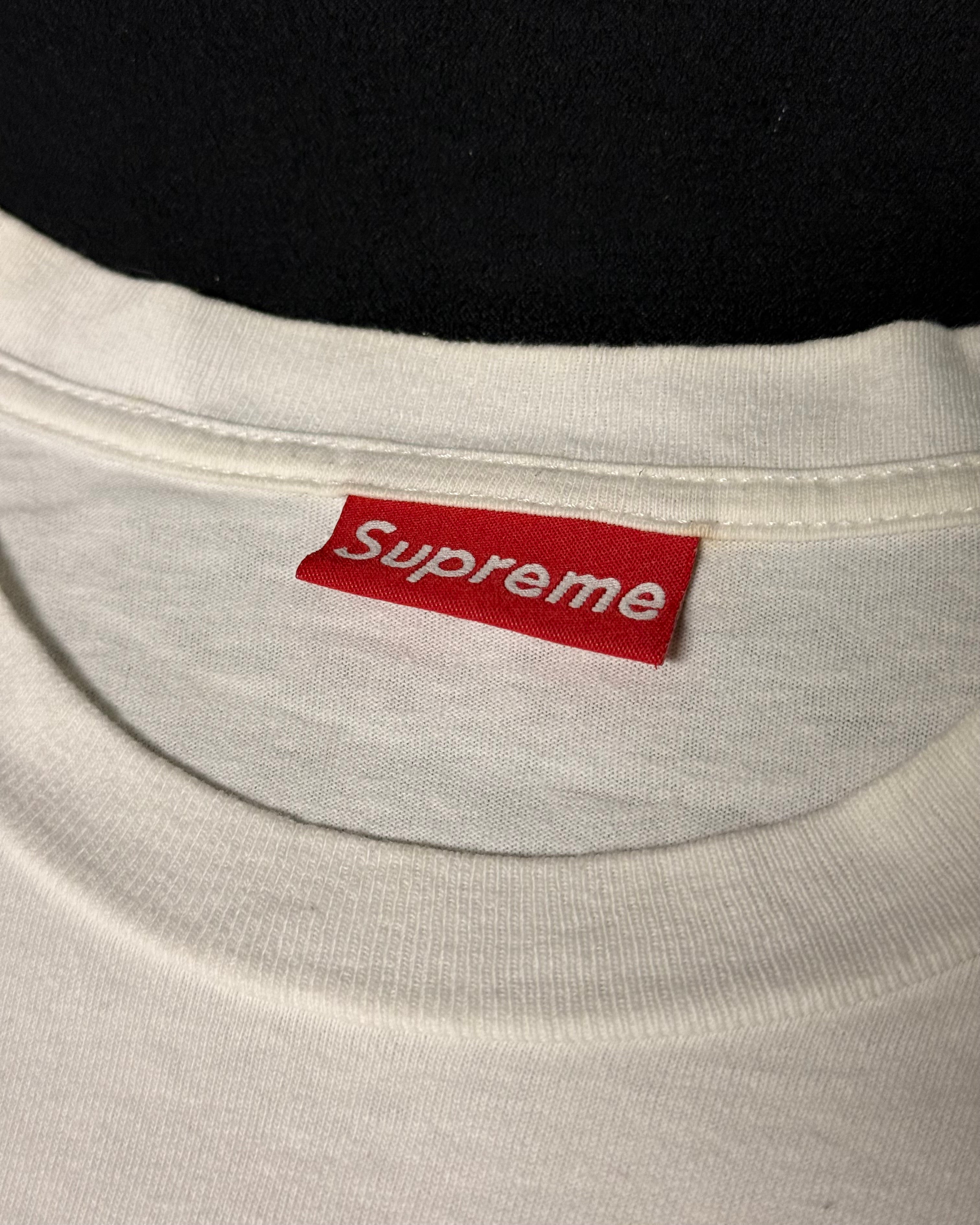 1997 Supreme Burberry White Box Logo Tee