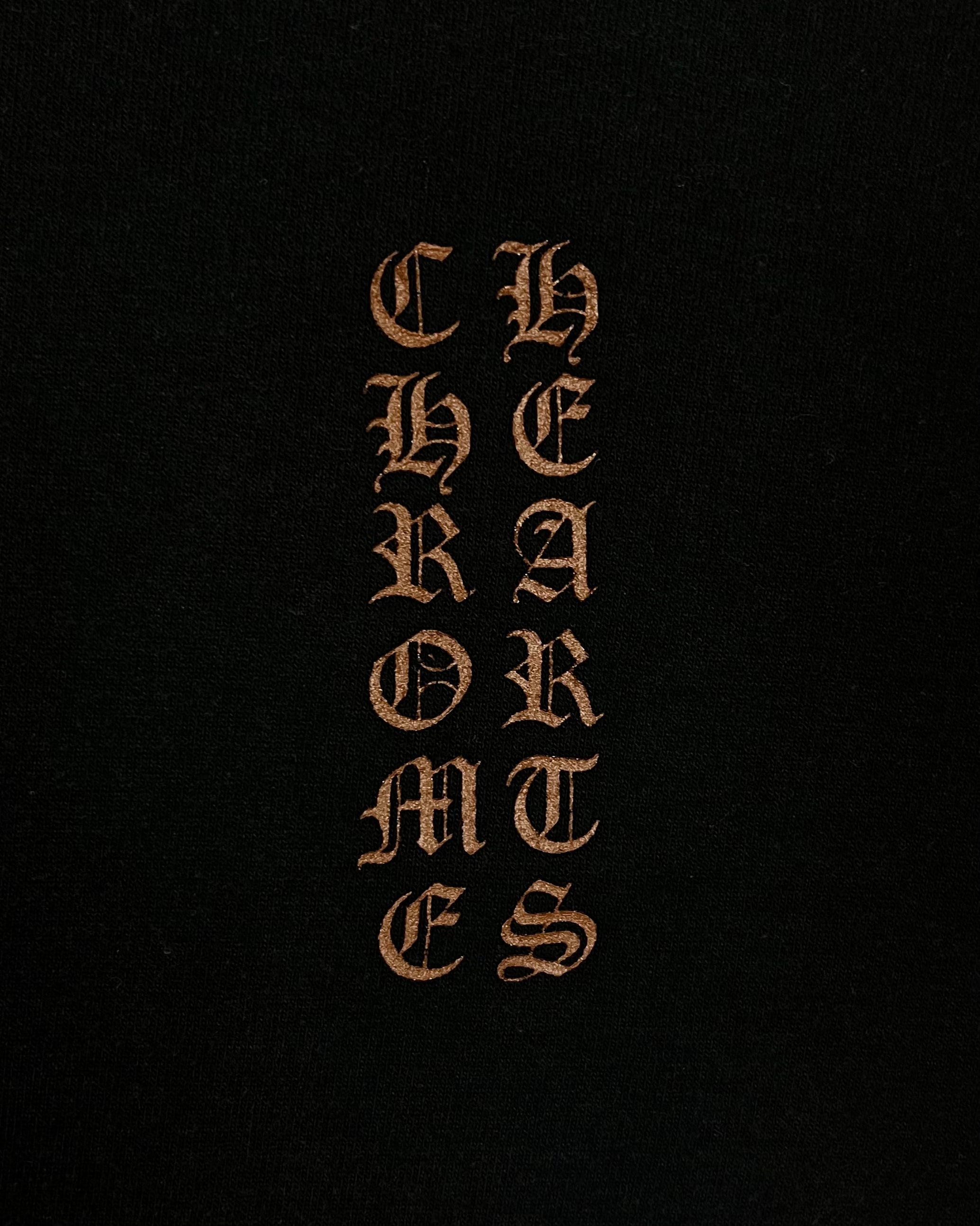 Chrome Hearts Vertical Logo Black Brown Hoodie