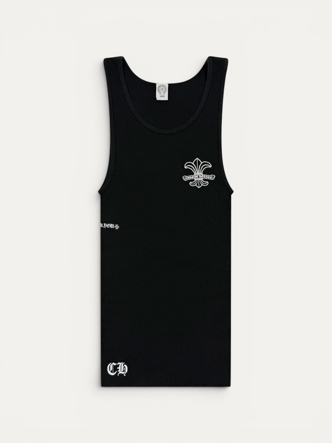 Chrome Hearts Black Dagger Floral Tank Top