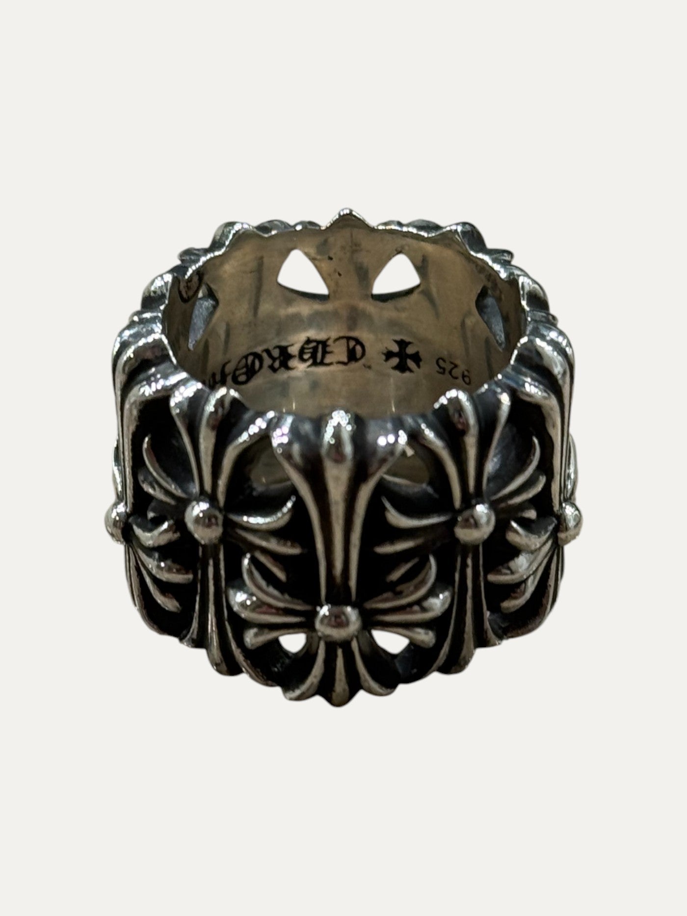 Chrome Hearts Cemetery Cross Silver Ring