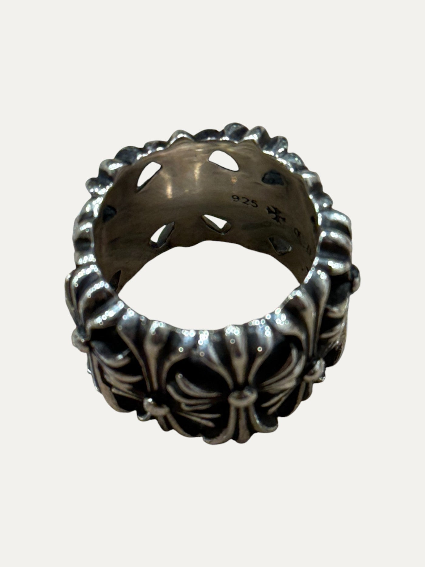 Chrome Hearts Cemetery Cross Silver Ring