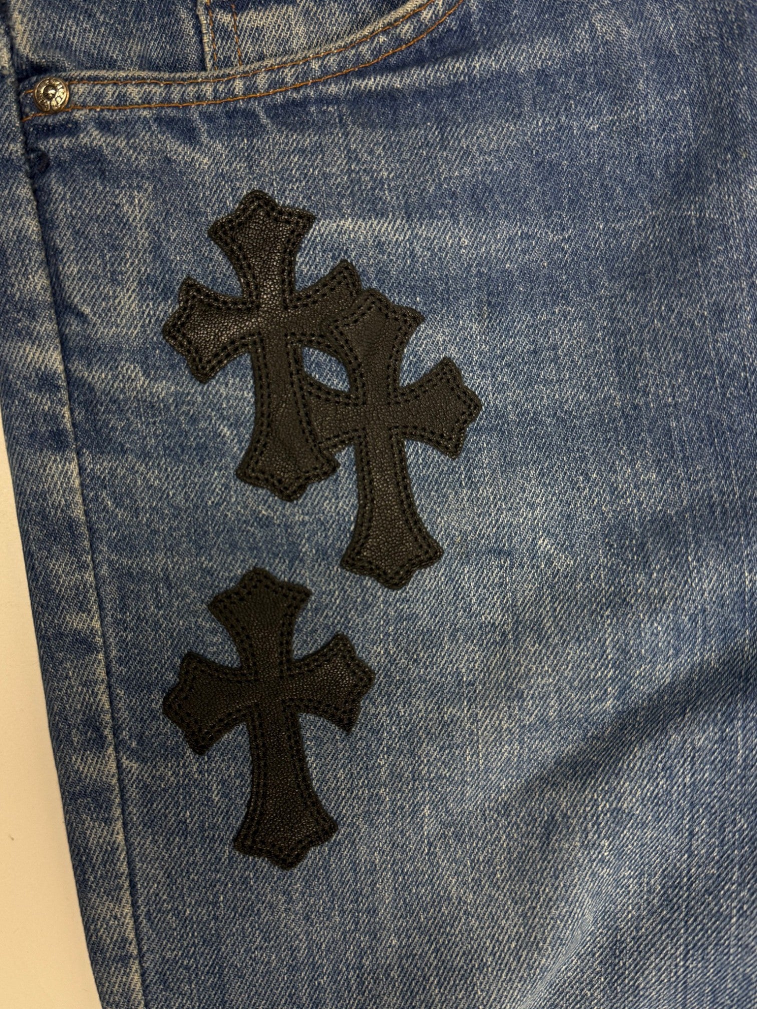 Chrome Hearts Cross Patch Levi's 517 Blue Levi's Jeans