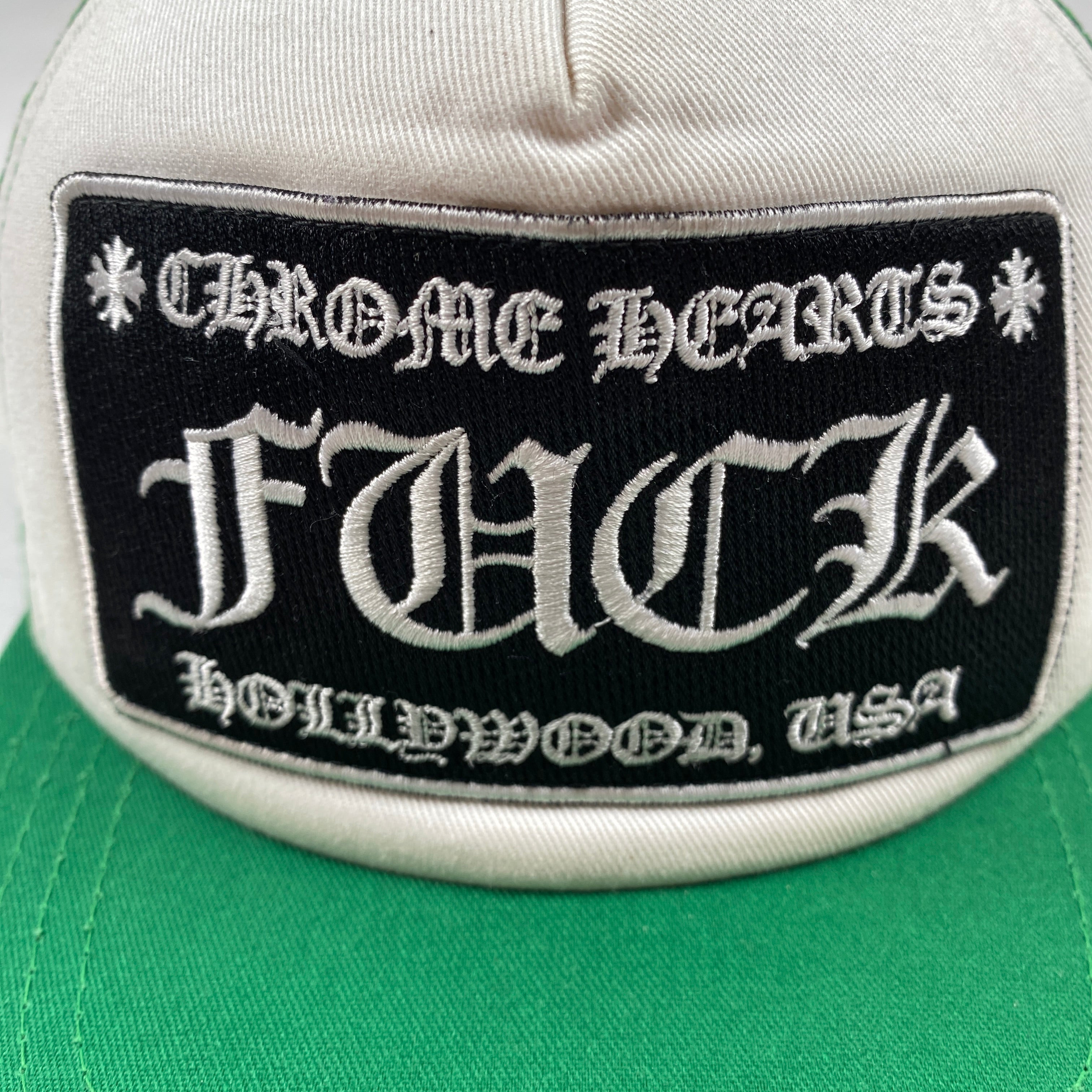 Chrome Hearts Green Fuck Trucker Cap