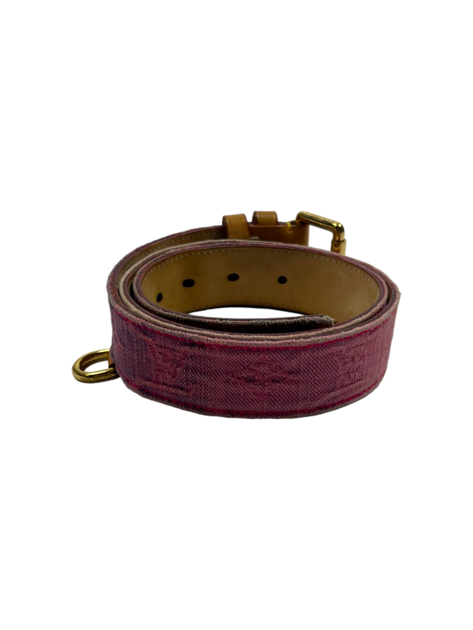 Louis Vuitton Pink Monogram Denim Belt