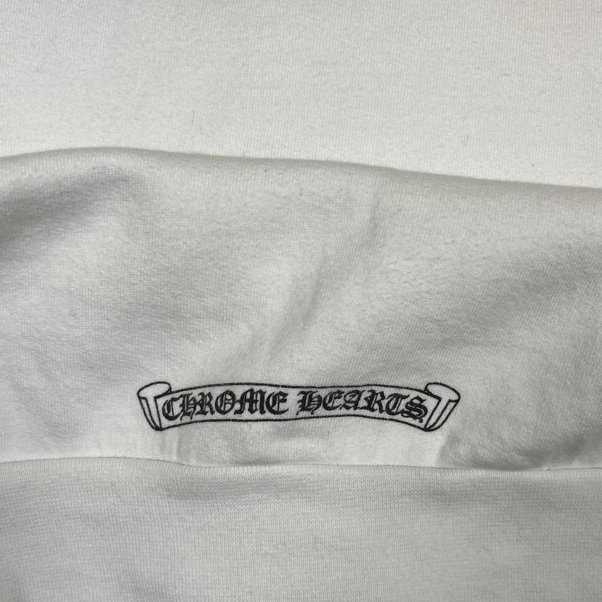 Chrome Hearts White Gold Cross Logo Hoodie