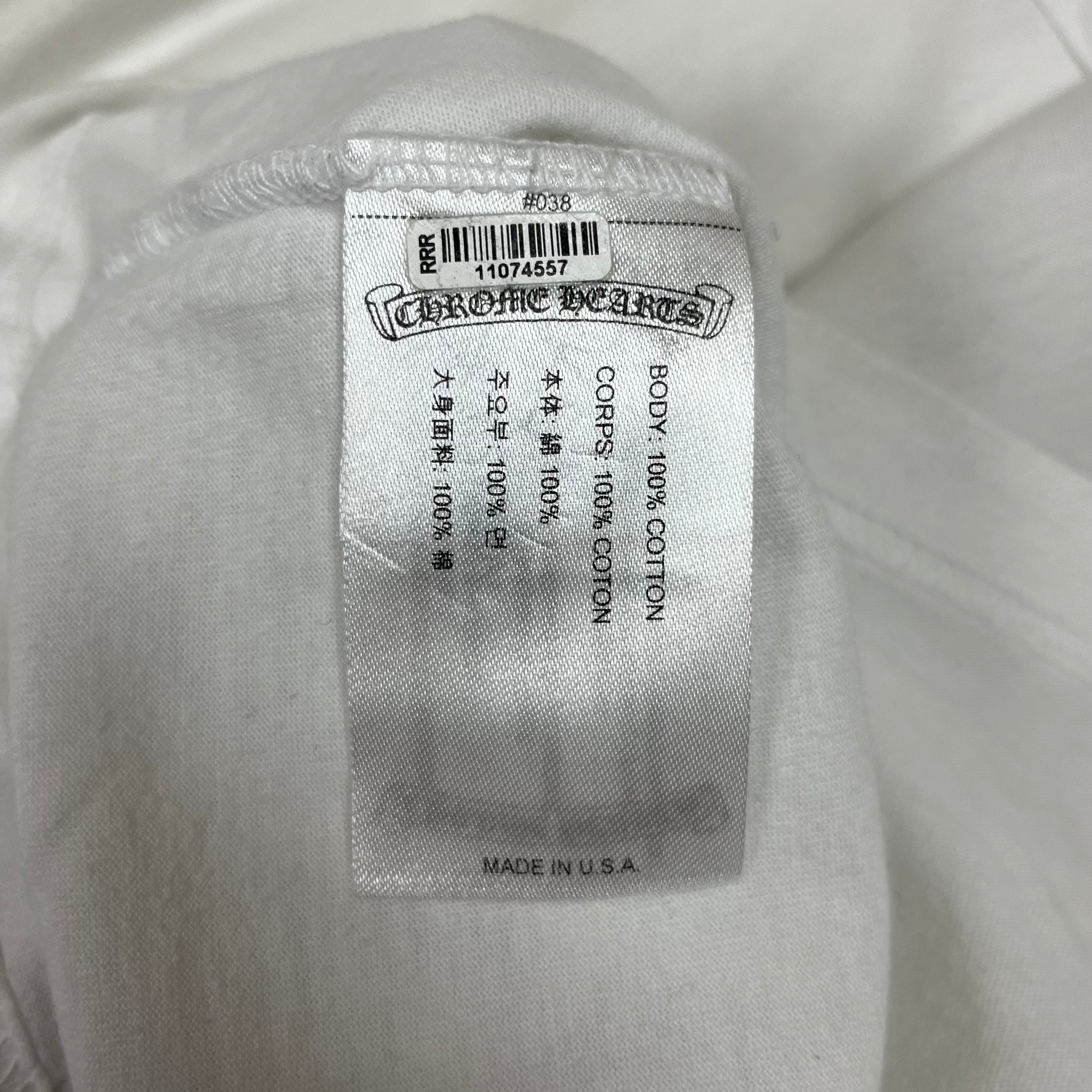 Chrome Hearts White Multi Color Cross Longsleeve