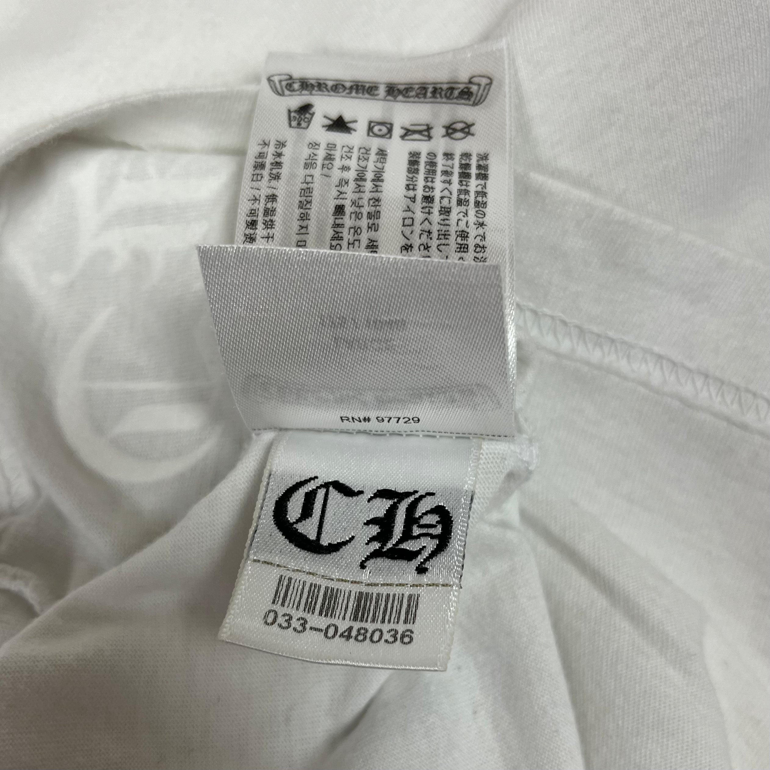 Chrome Hearts White Multi Color Cross Longsleeve