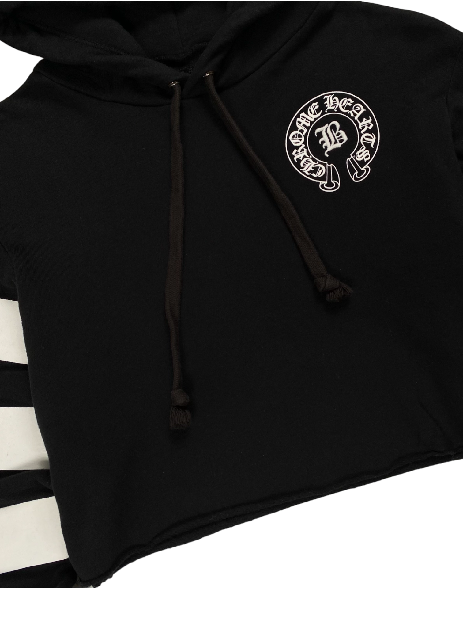 Chrome Hearts Bella Hadid Black Cropped Hoodie