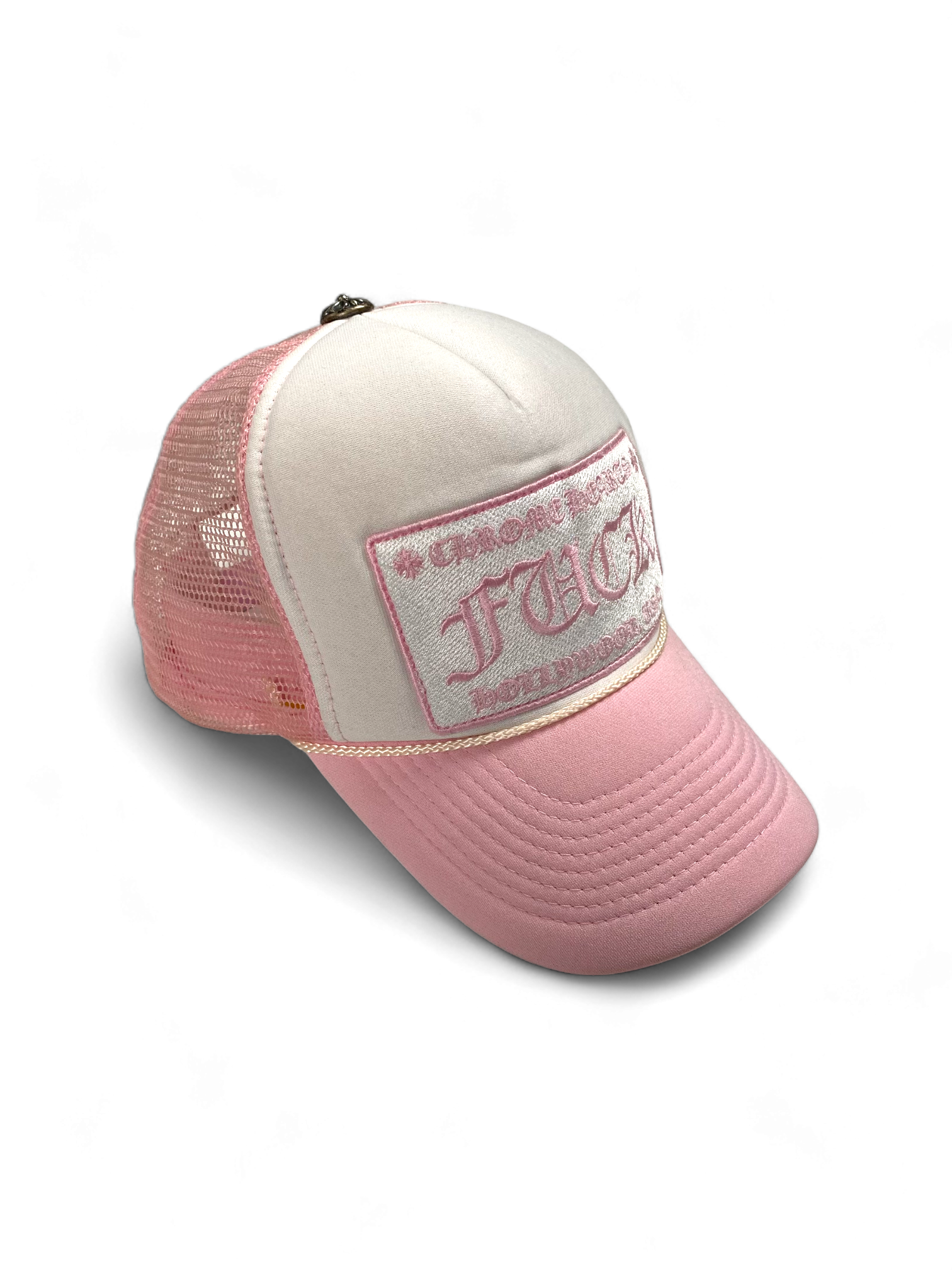 Chrome Hearts Pink Fuck Logo Cap